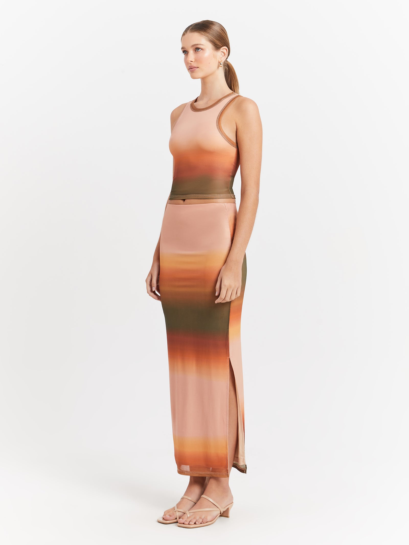 Solaris Mesh Skirt in Sunset