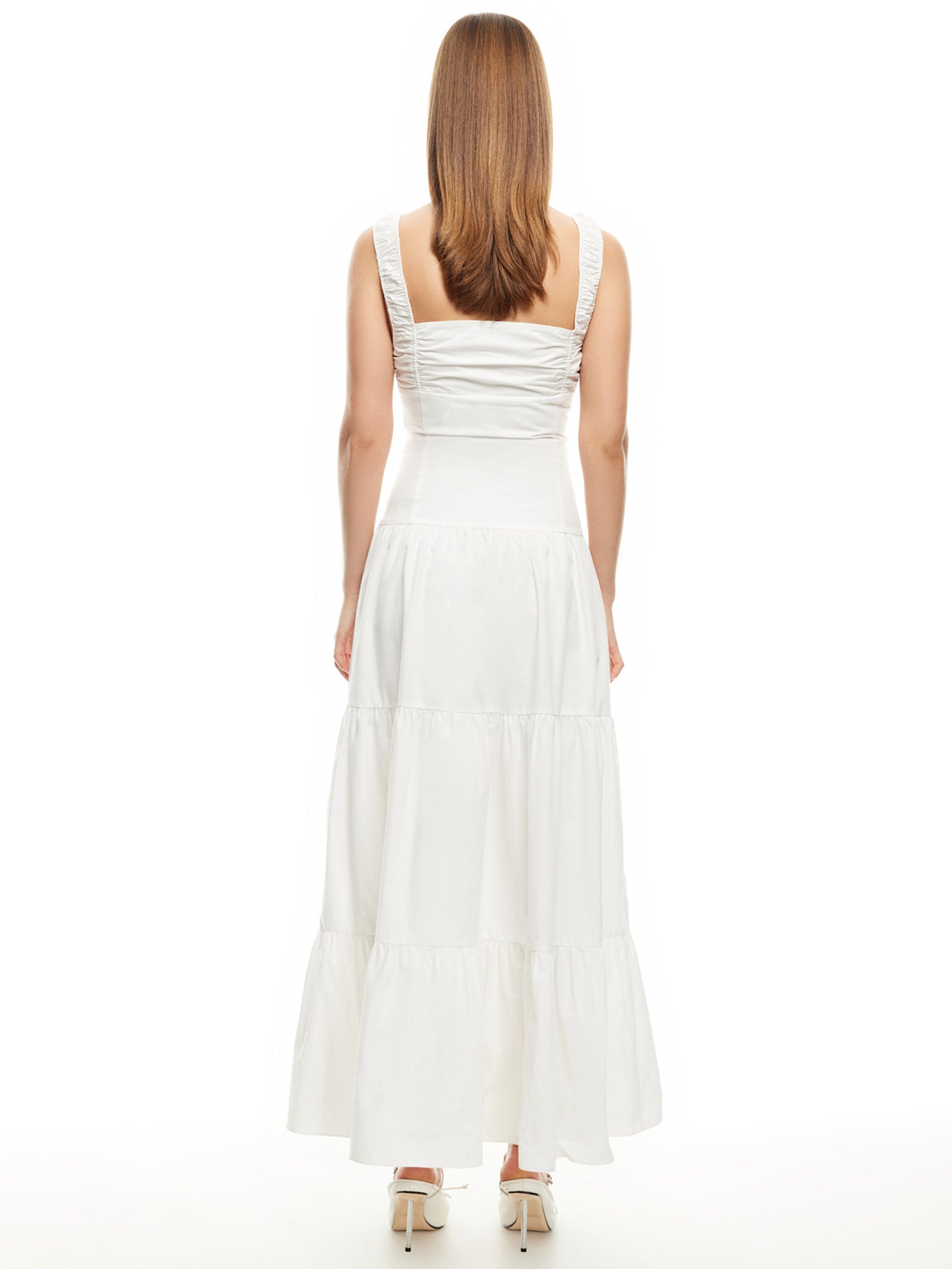 Heart Shaped Maxi Dress in Porcelain