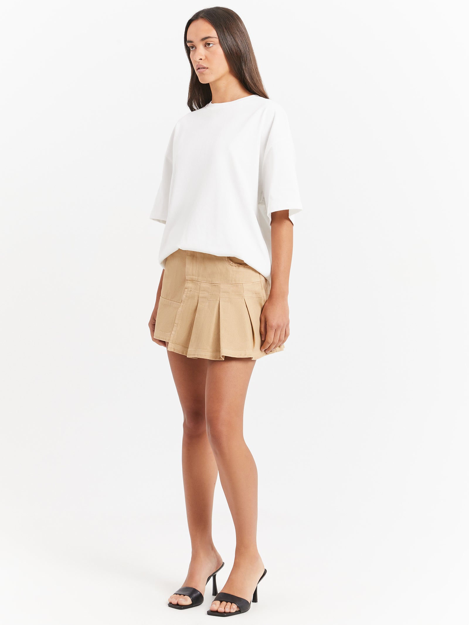 Archer Mini Skirt in Light Camel