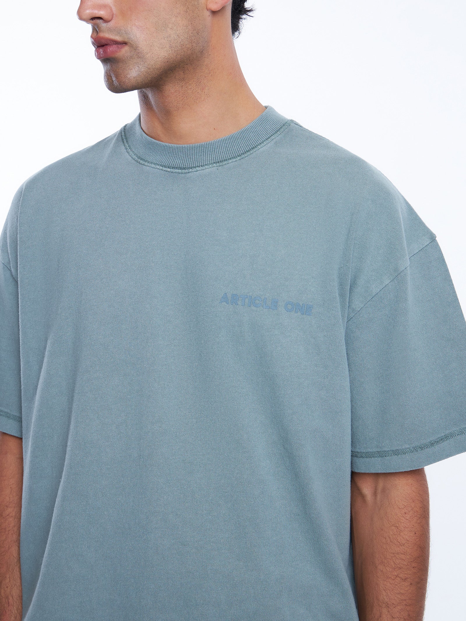 Subtle Logo Tee In Washed Arctic