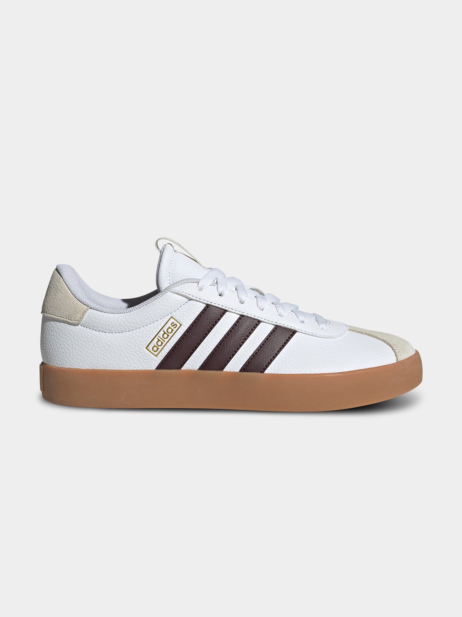 Mens VL Court 3.0 Sneakers in White, Shadow Brown & Aluminium