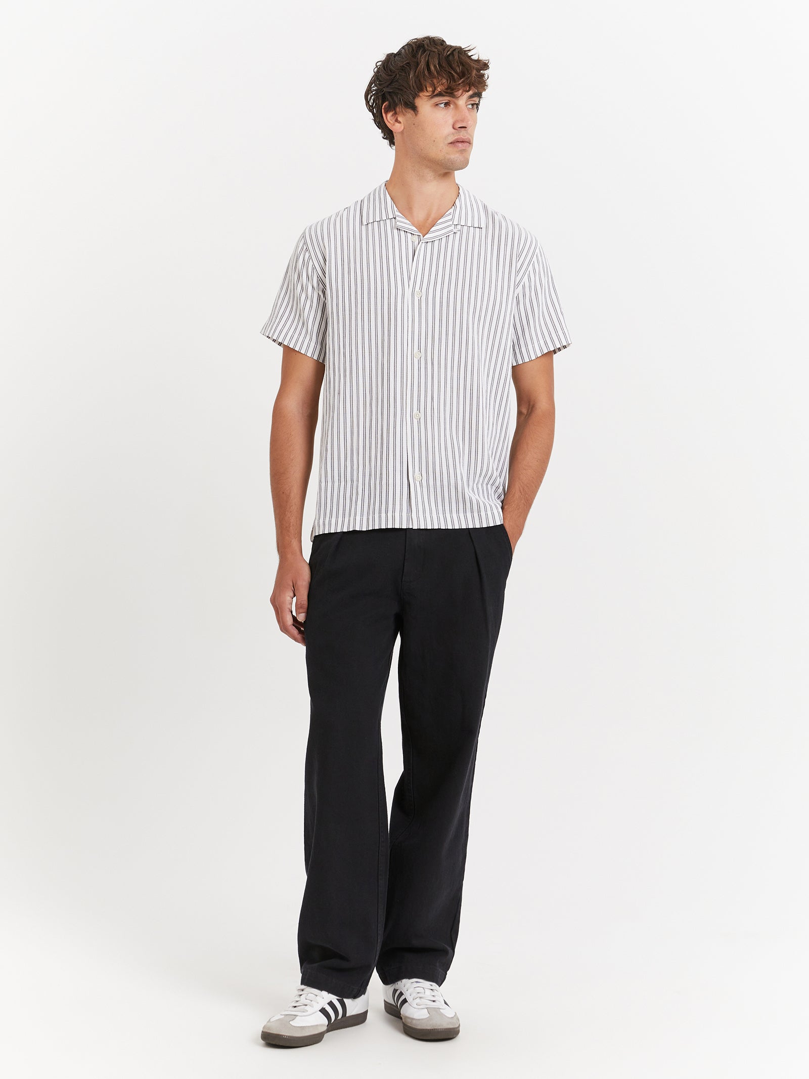 Giuseppe Shirt in Coal Stripe