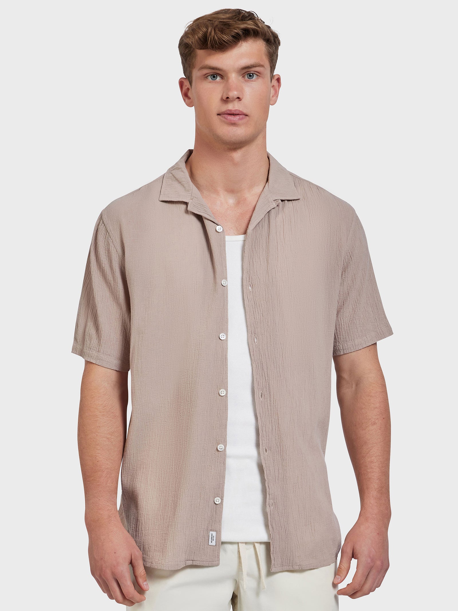 Bedford Short Sleeve Shirt in Warm Sand