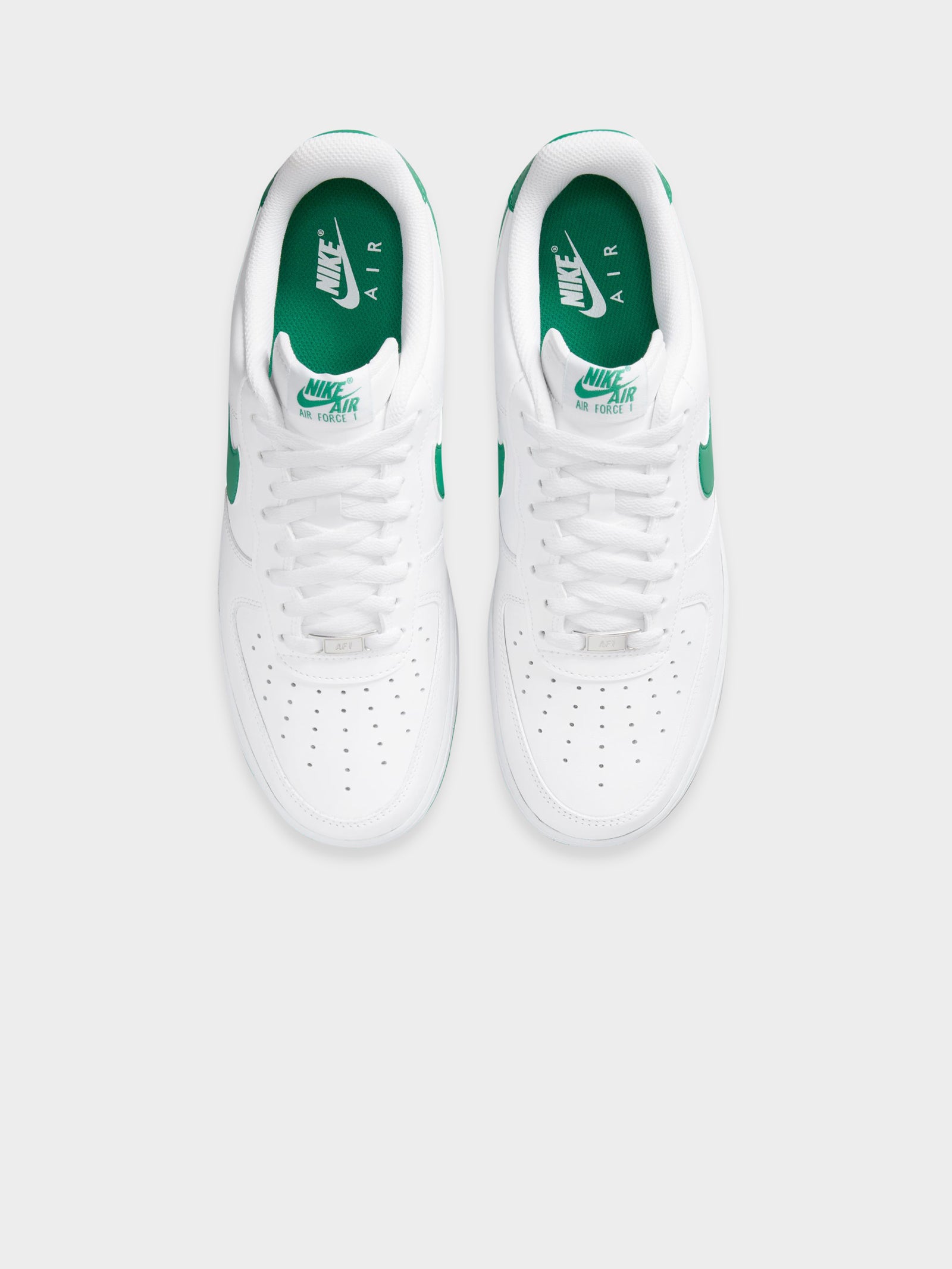 Mens Air Force 1 Low Sneakers in White & Malachite