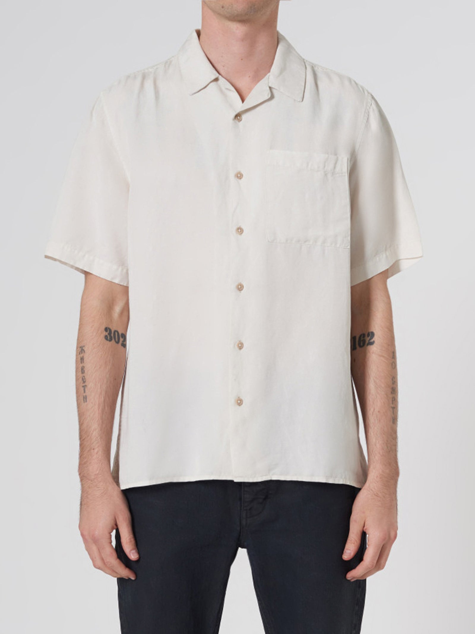 Curtis Short Sleeve Shirt in Washed Stone