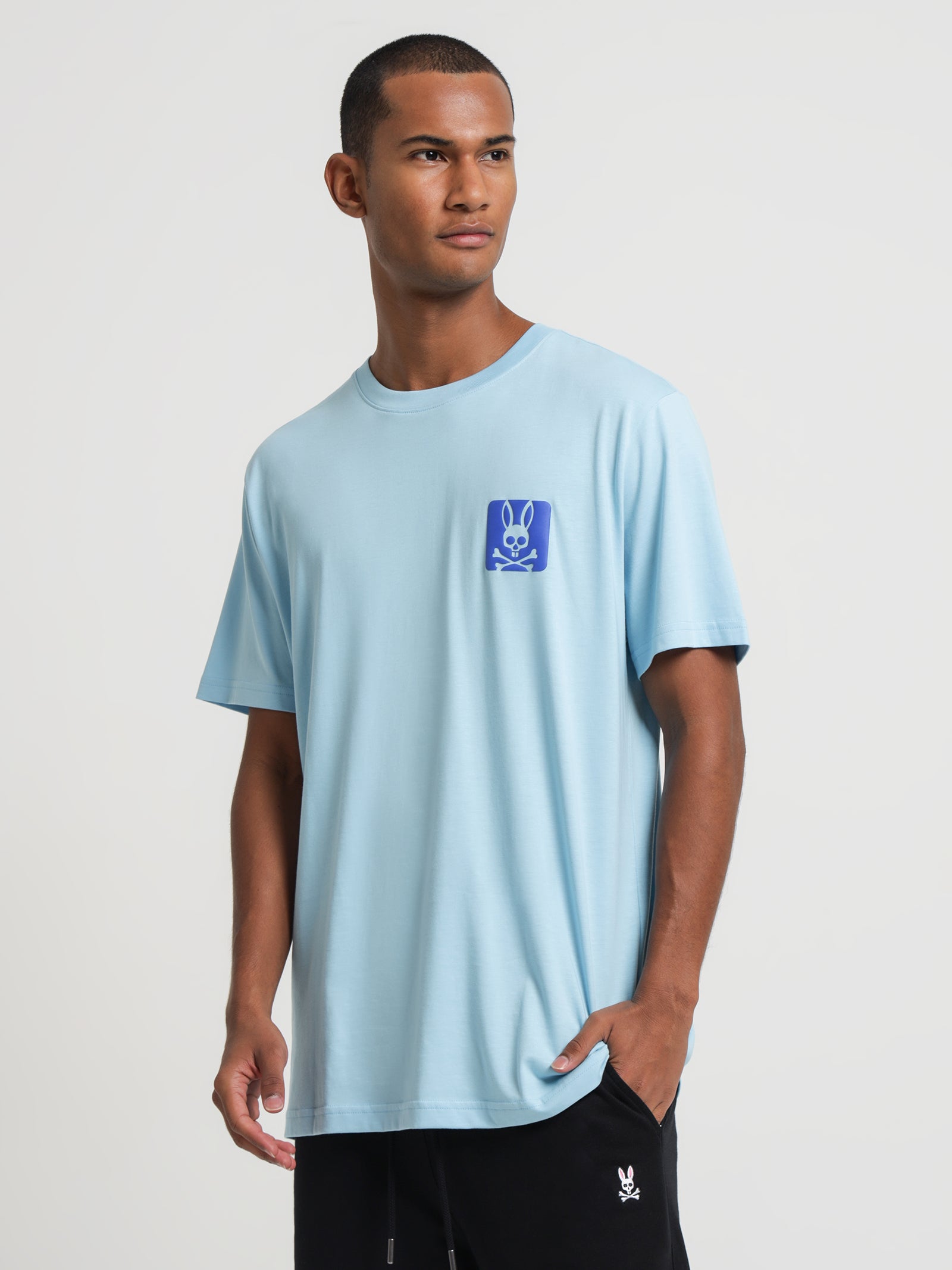 Lloyds Relaxed Fit Graphic T-Shirt in Sky Blue