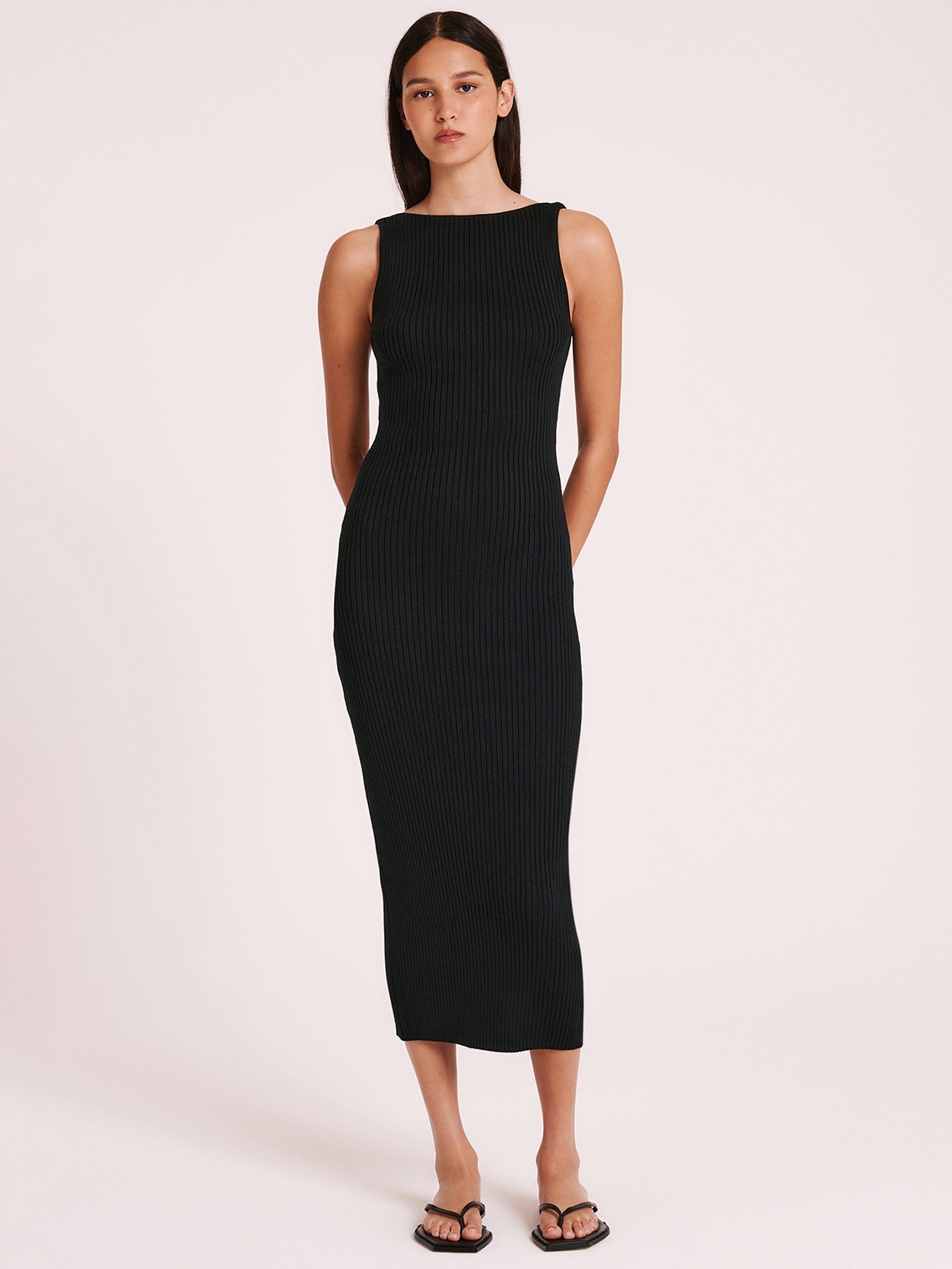 Ami Knit Dress in Black