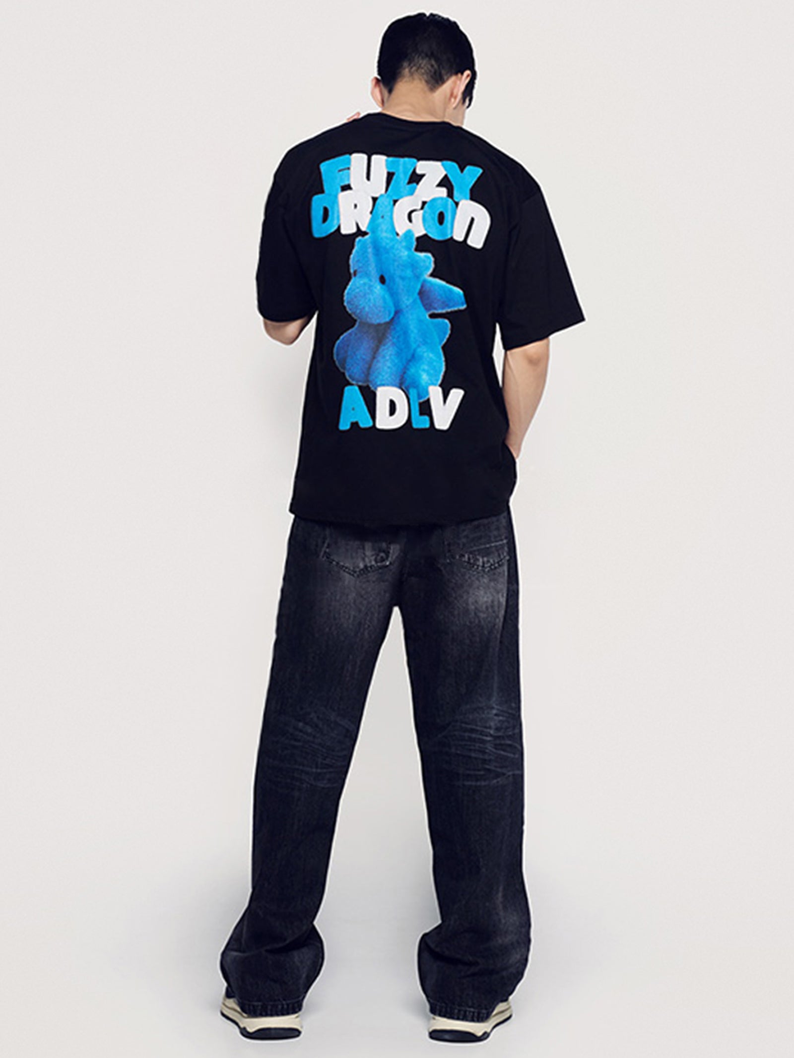 Fuzzy Font Dragon Tee