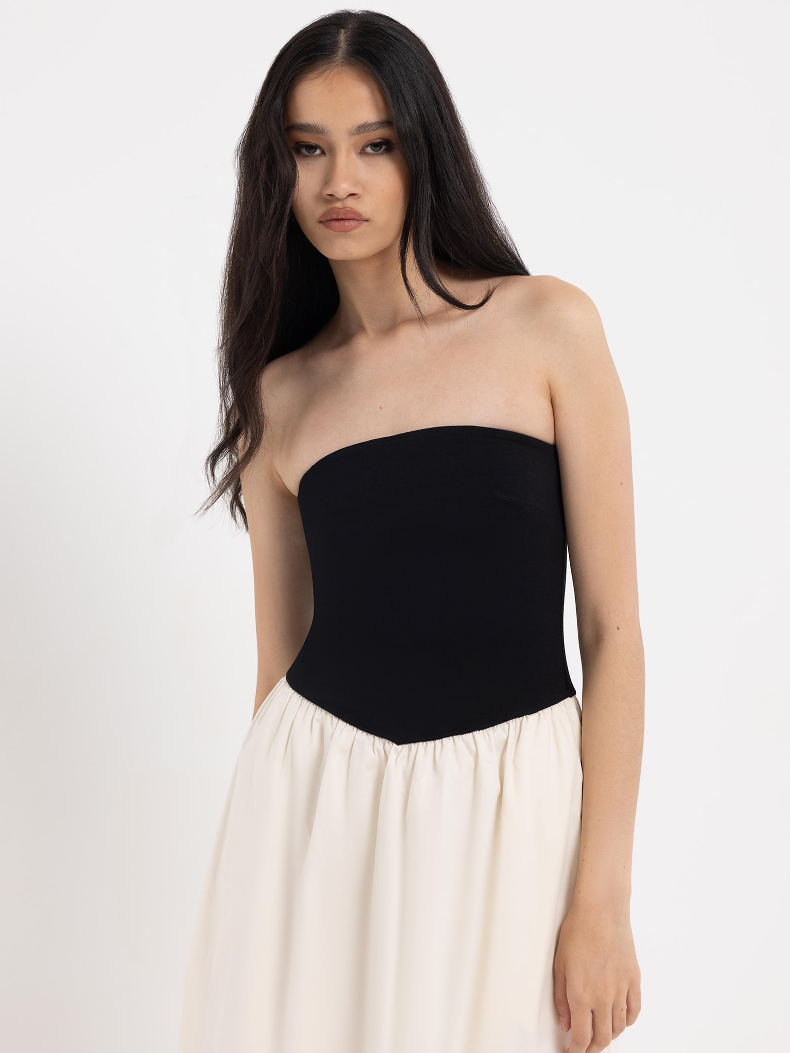 Yasmin Contrast Midi Dress