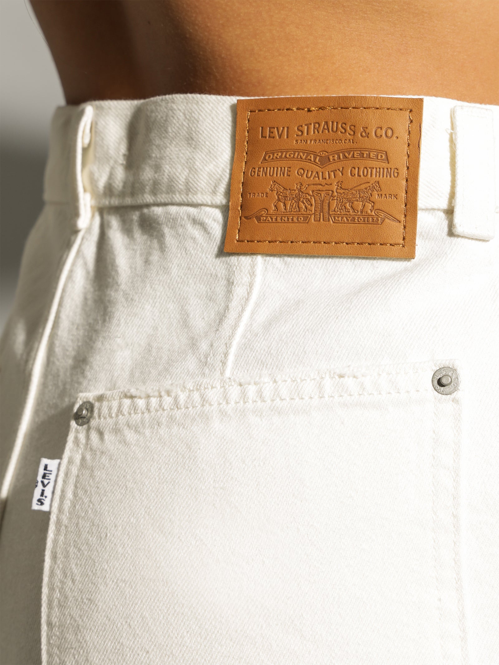 Dad Utility Jeans in It's Ecru Time White