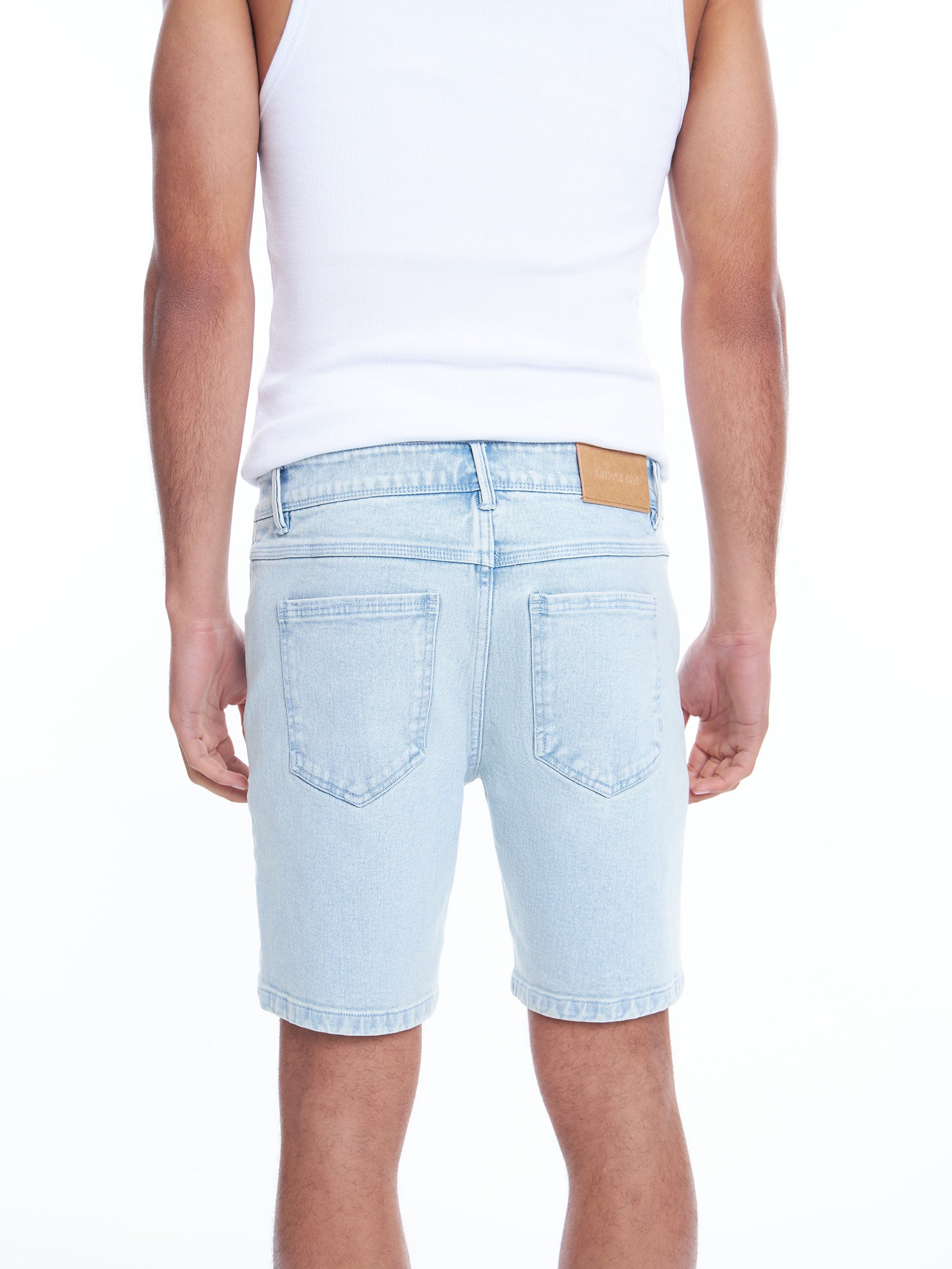 Zane Skinny Denim Short - Glacial Blue