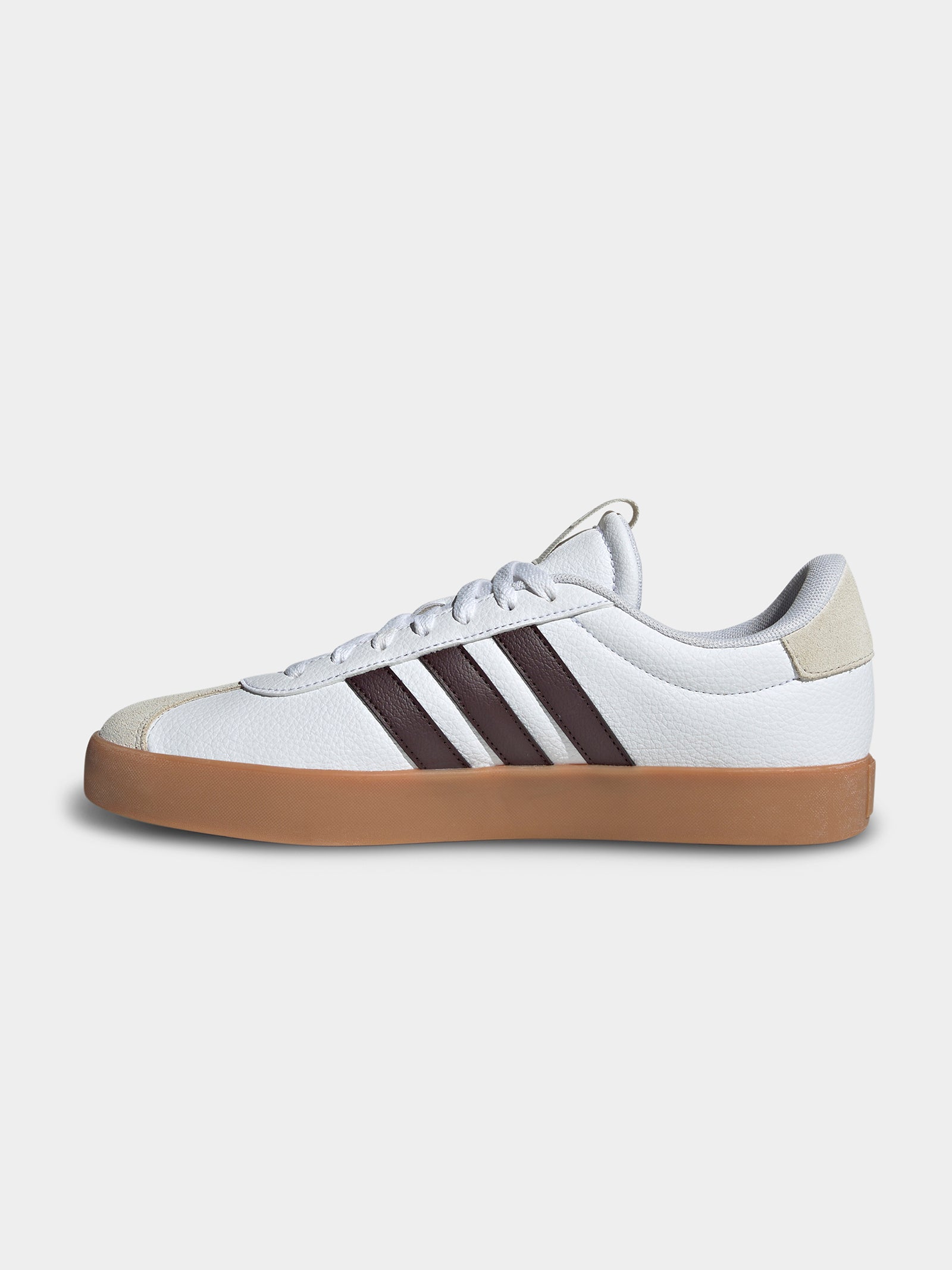 Mens VL Court 3.0 Sneakers in White, Shadow Brown & Aluminium