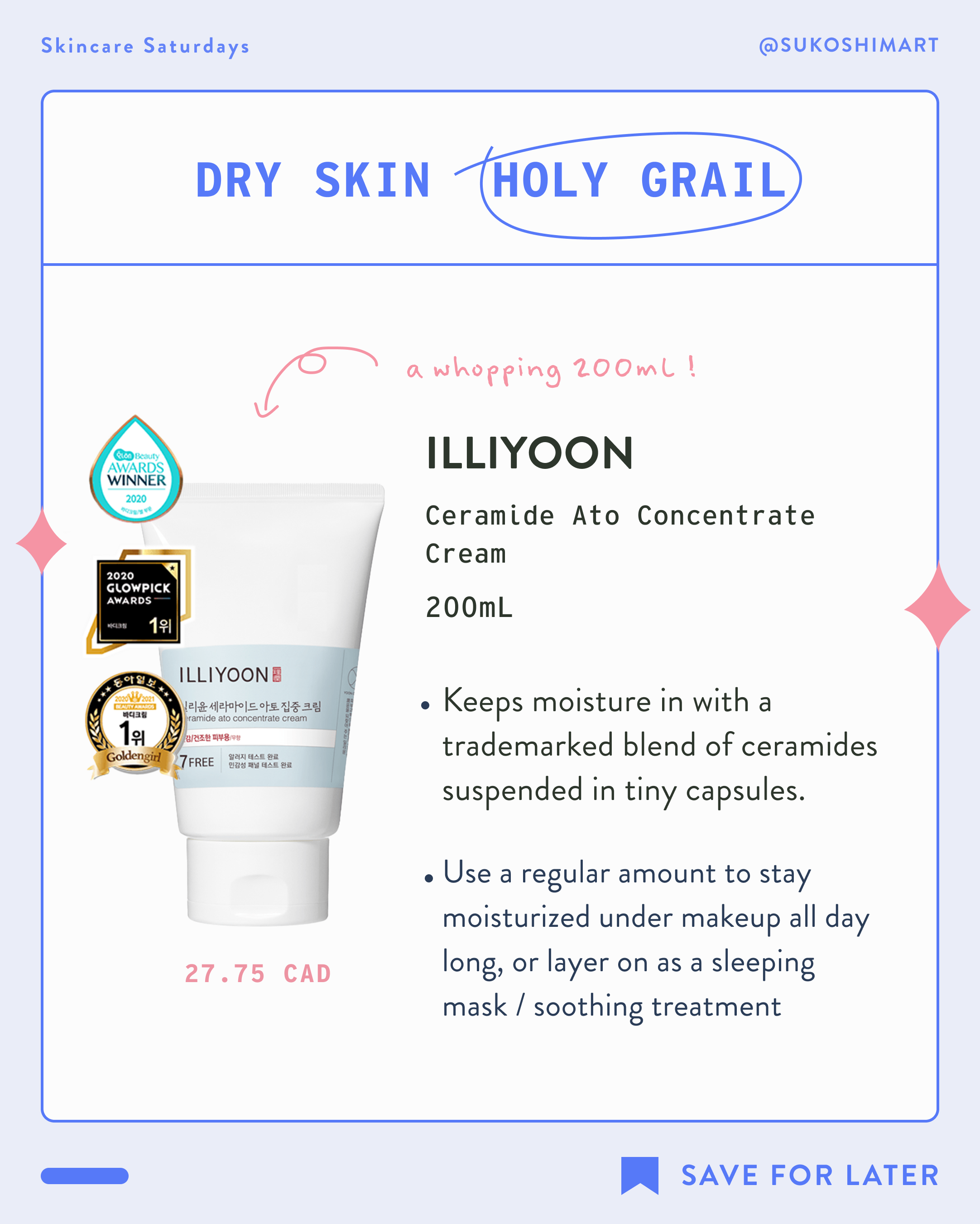 ILLIYOON Ceramide Ato Concentrate Cream 200mL