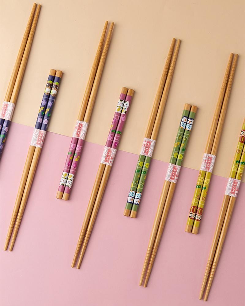 Japanese Characters Bamboo Chopsticks