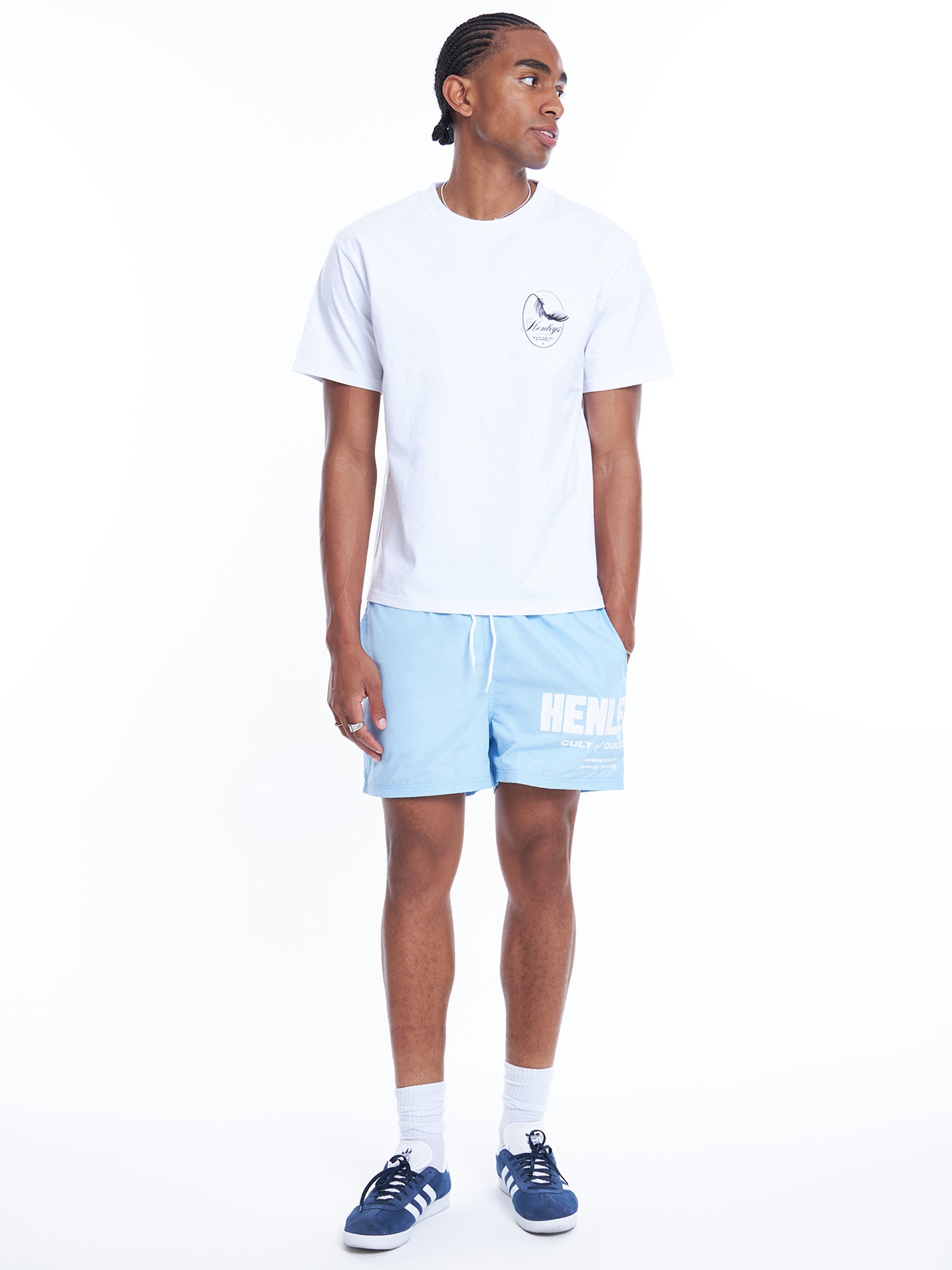 World Swim Short In Pale Blue