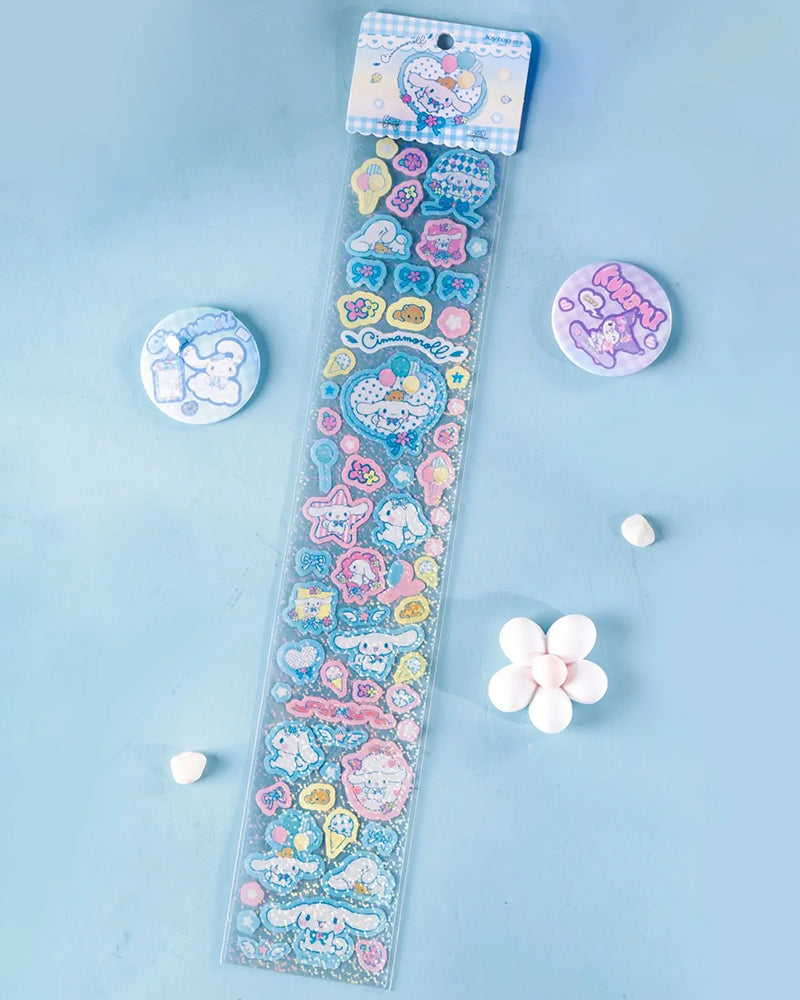 Sanrio Characters Flower Days Glitter Sticker Sheet