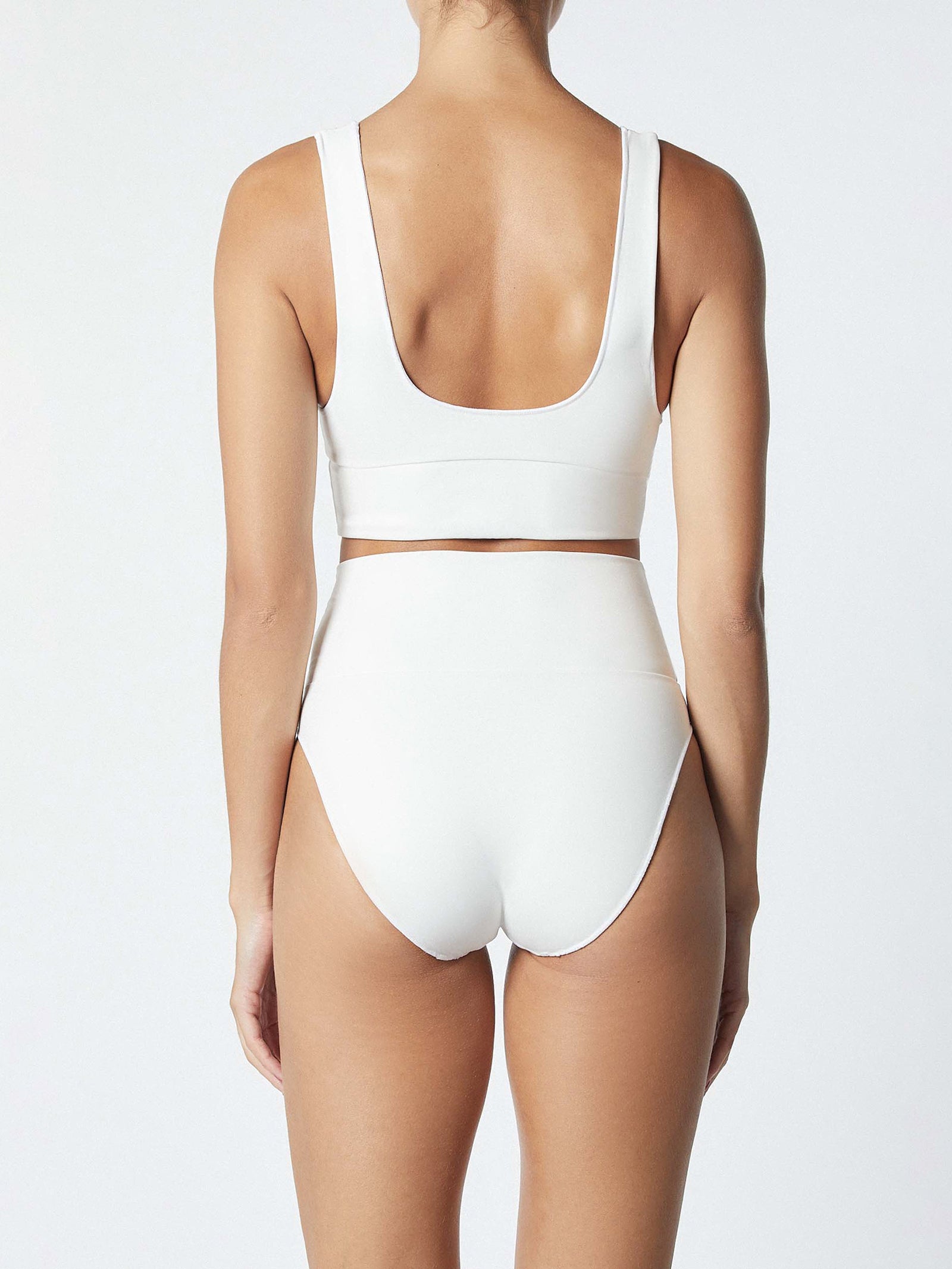 The Contour High Waist Bikini Briefs in White