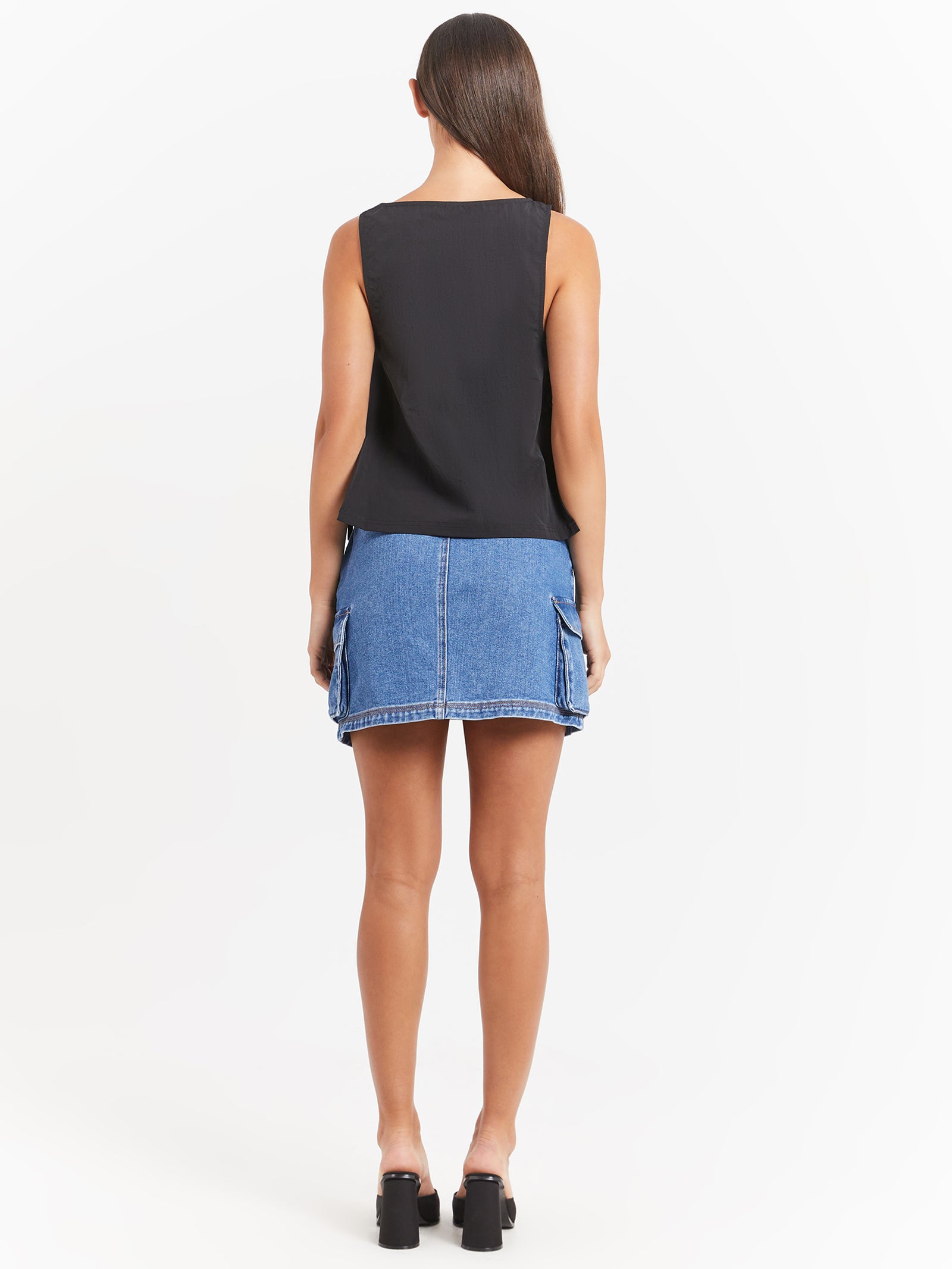 Winnie Denim Skirt in River Blue