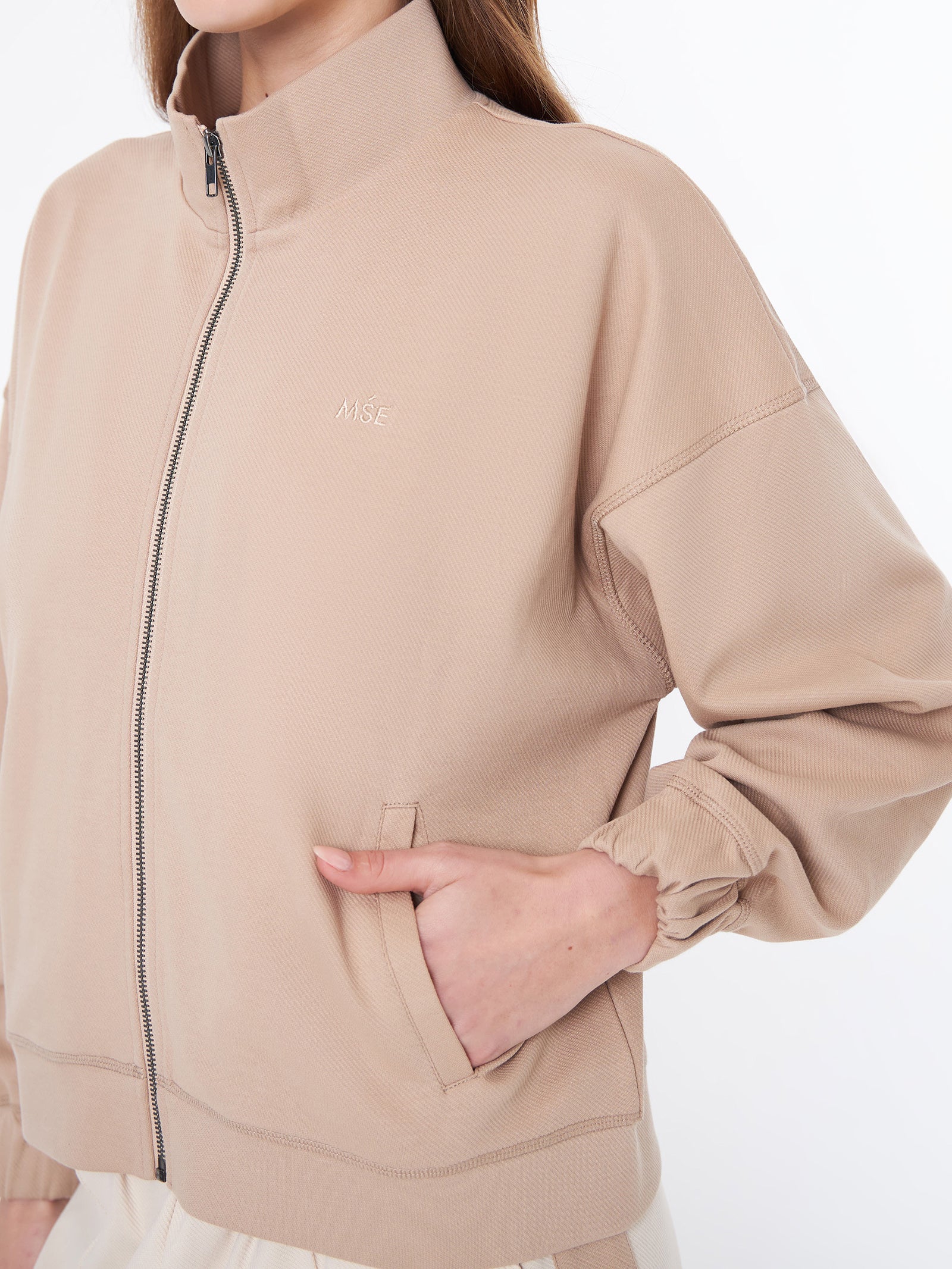 Mse Trico Zipper Sweat