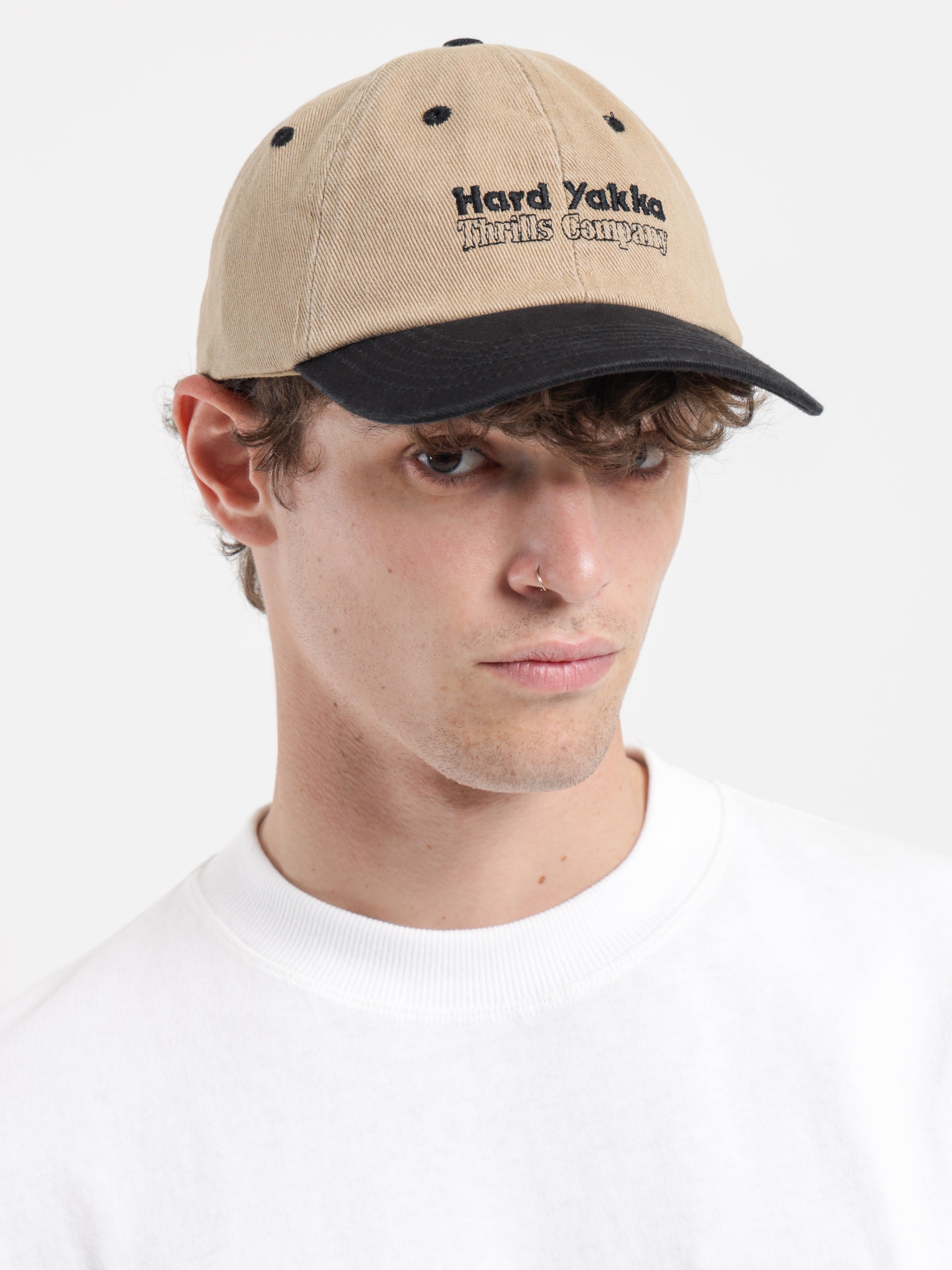 Hard Yakka Double 6 Panel Cap in Tan