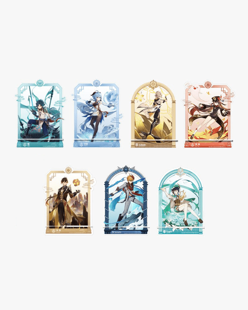 Genshin Impact Wish Banner Acrylic Phone Stand