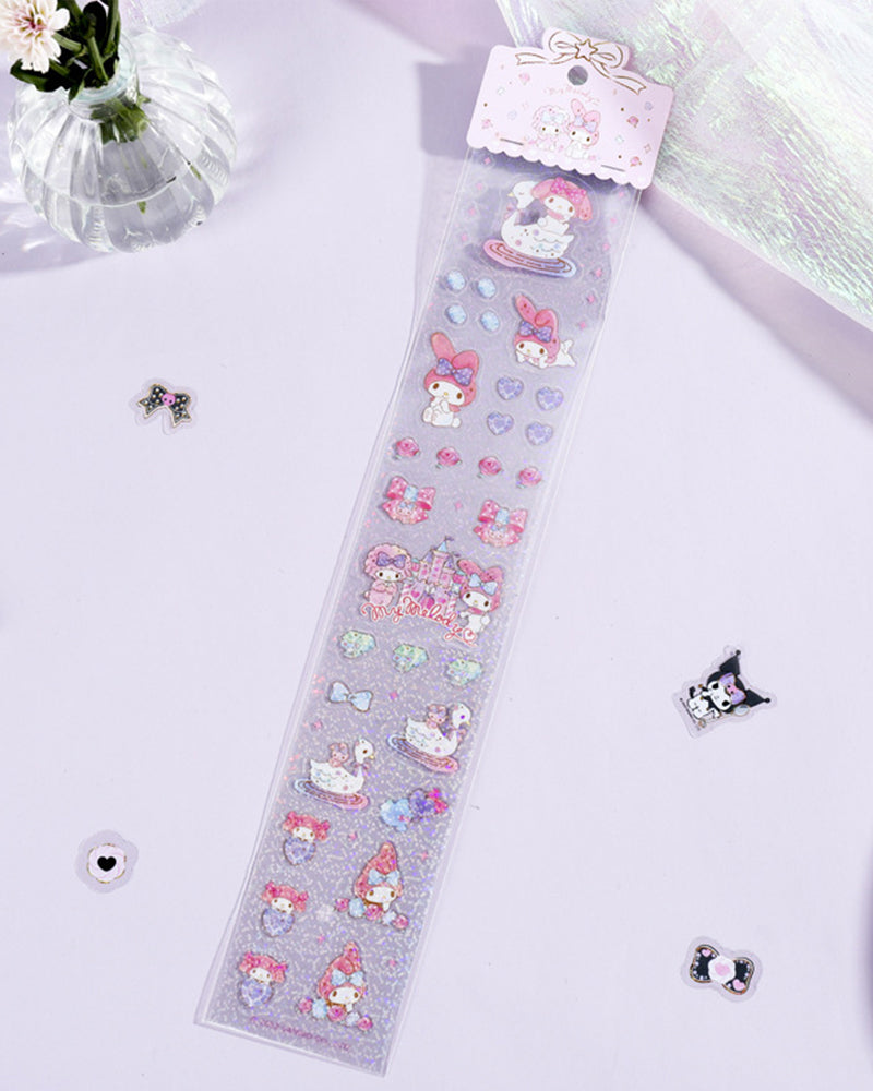 Sanrio Characters Wonderful Time Glitter Sticker Sheet