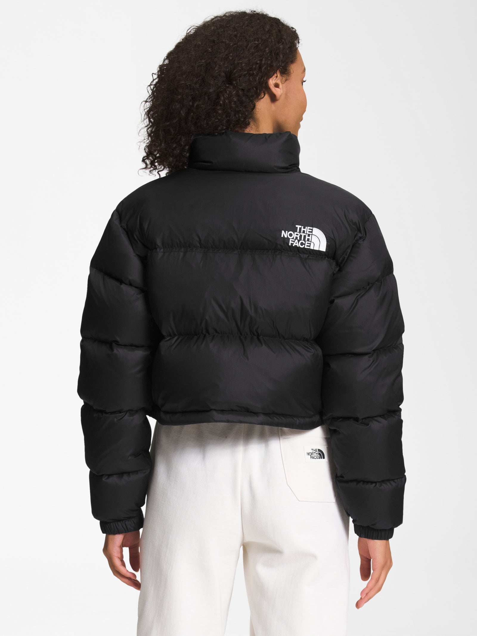 Nuptse Short Puffer Jacket in Black