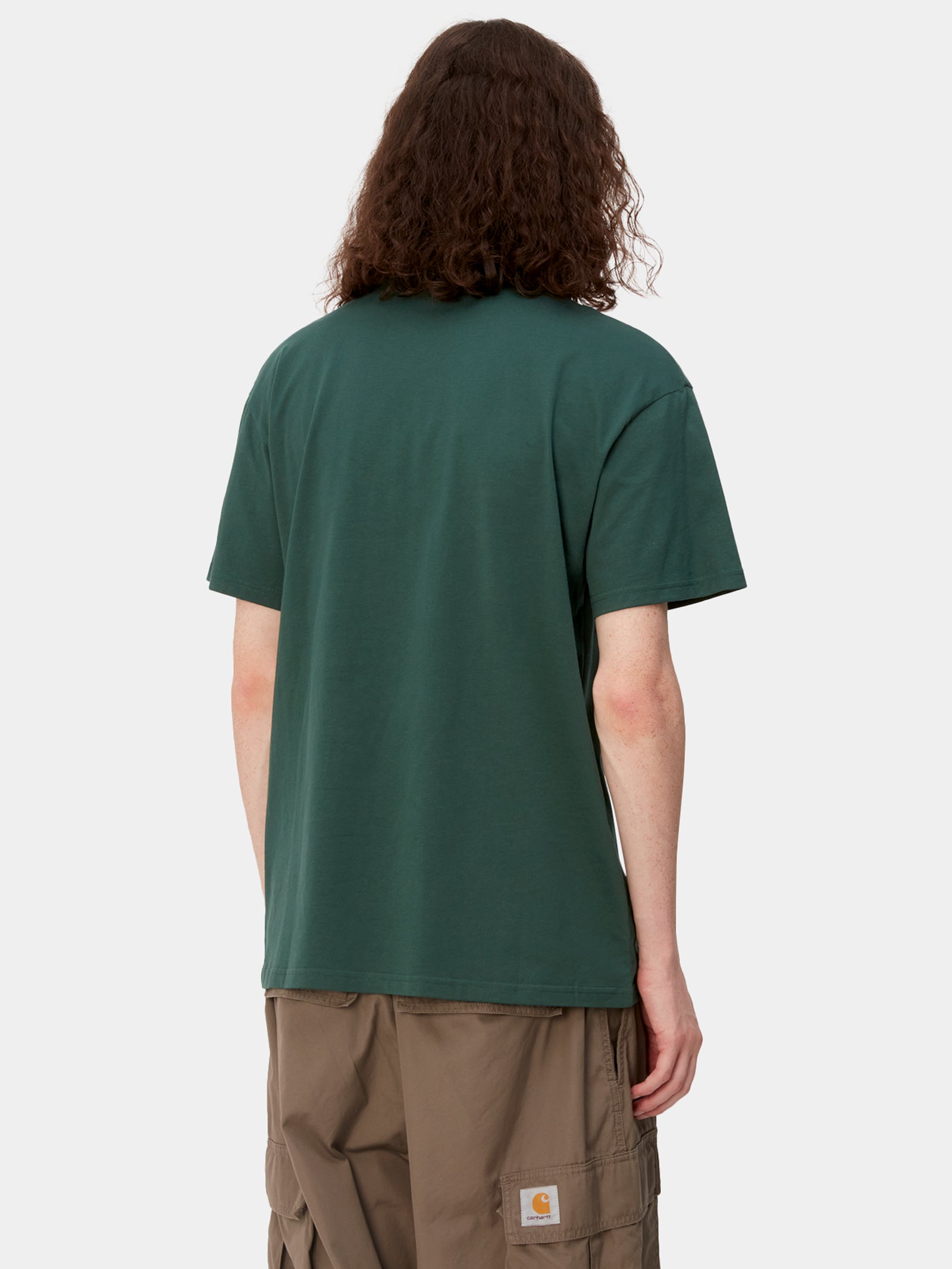 Short Sleeve Heart Pocket T-Shirt in Discovery Green