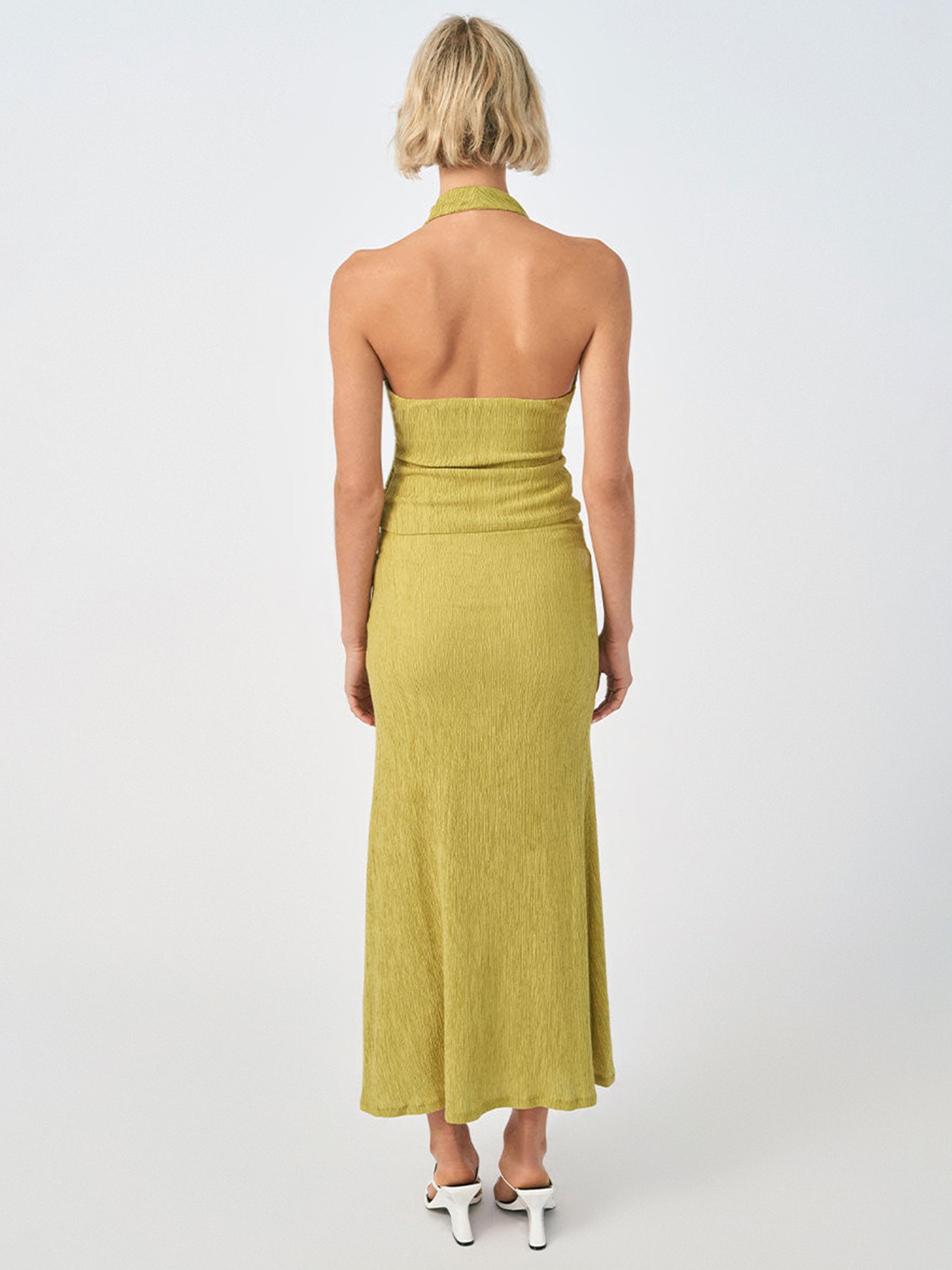 Evoke Slip Skirt in Fern Green