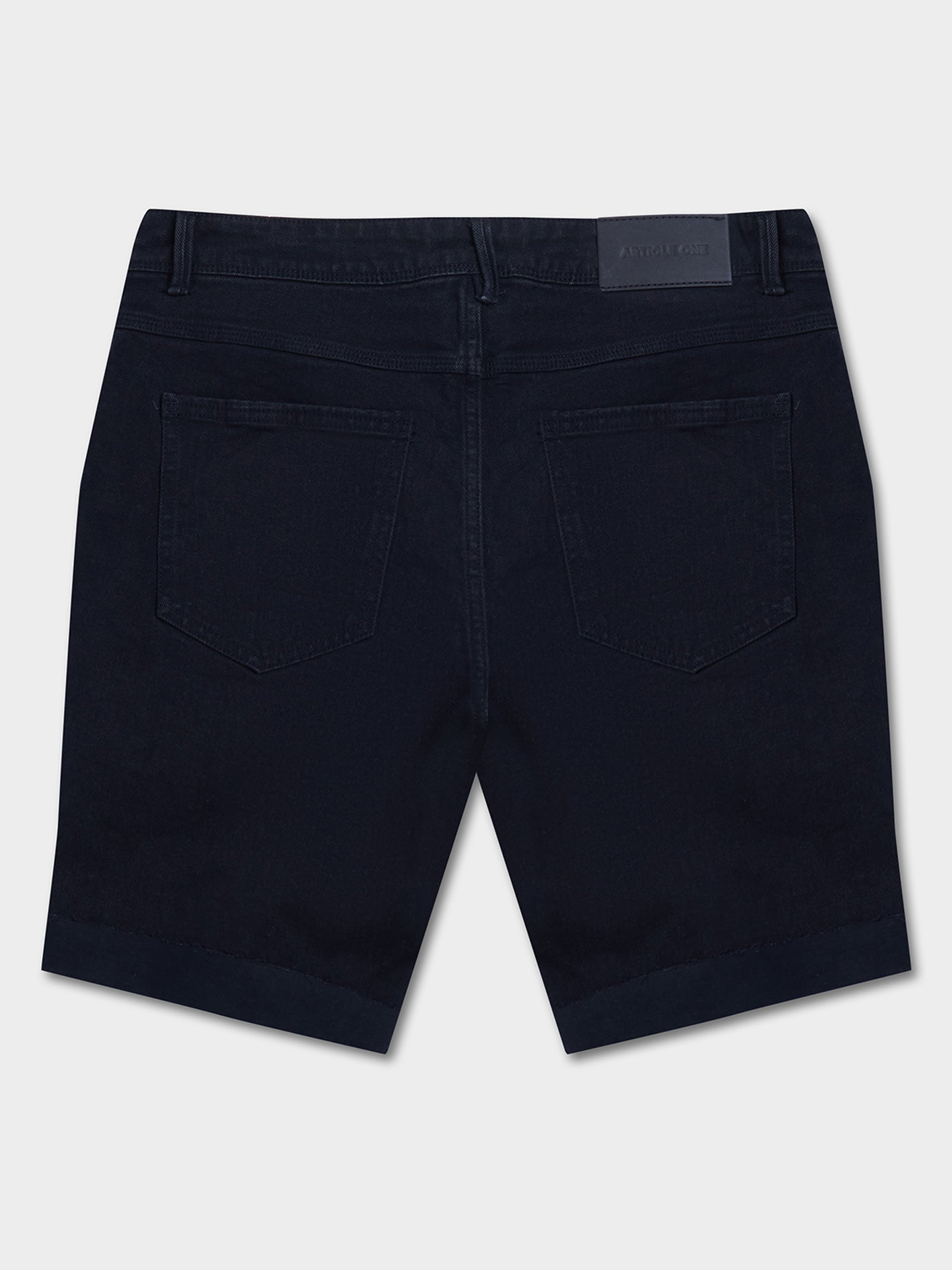 Zane Skinny Denim Short - True Black Rip