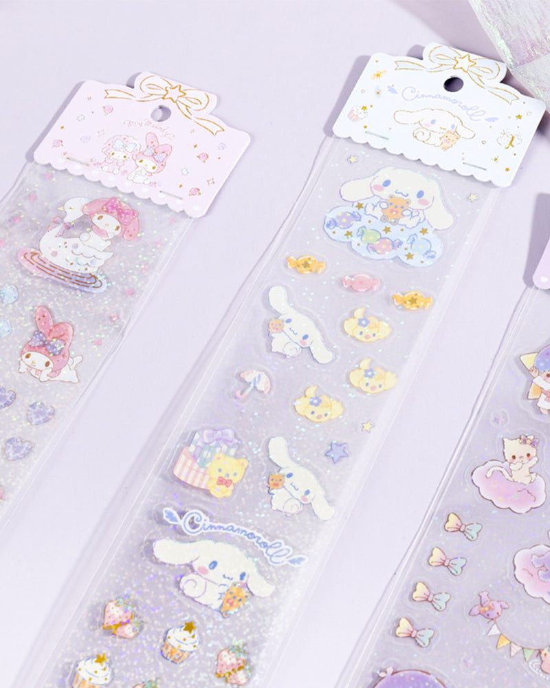 Sanrio Characters Wonderful Time Glitter Sticker Sheet