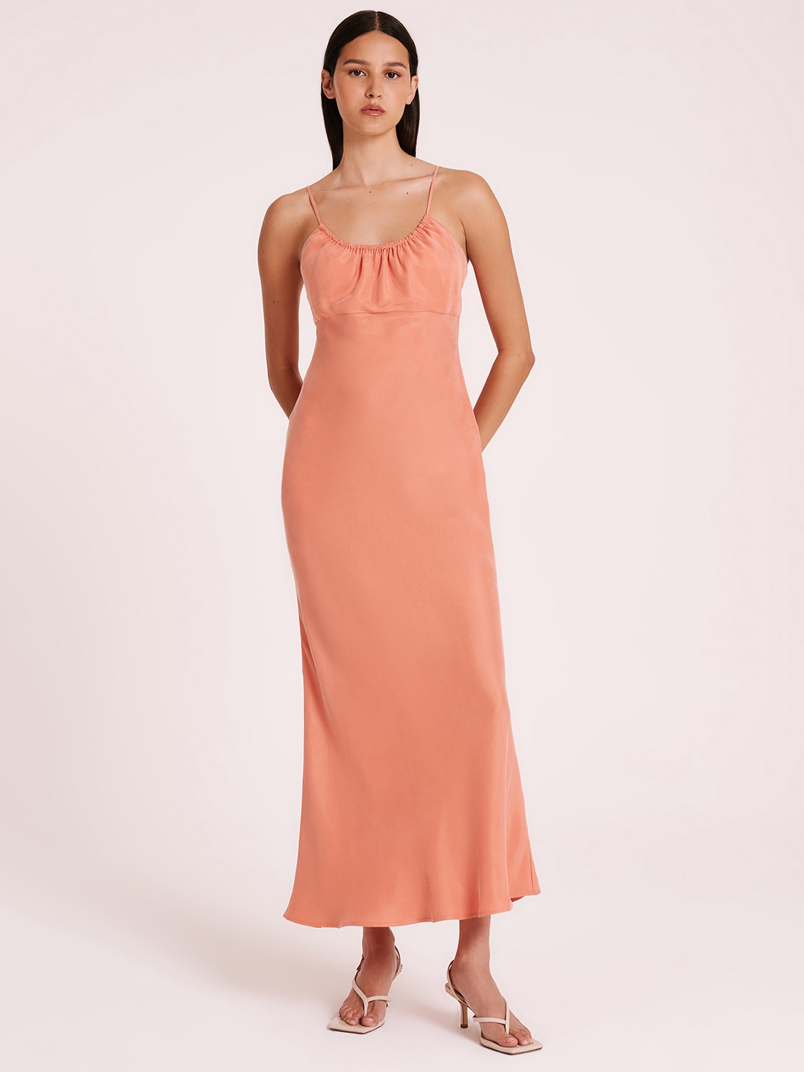 Sol Cupro Dress in Watermelon