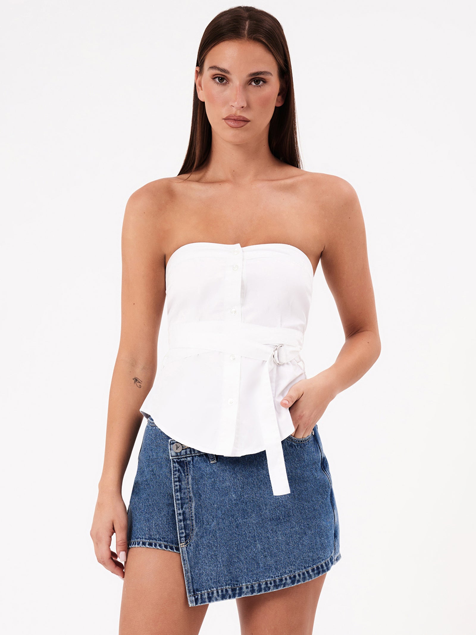 Strap Bustier Shirt