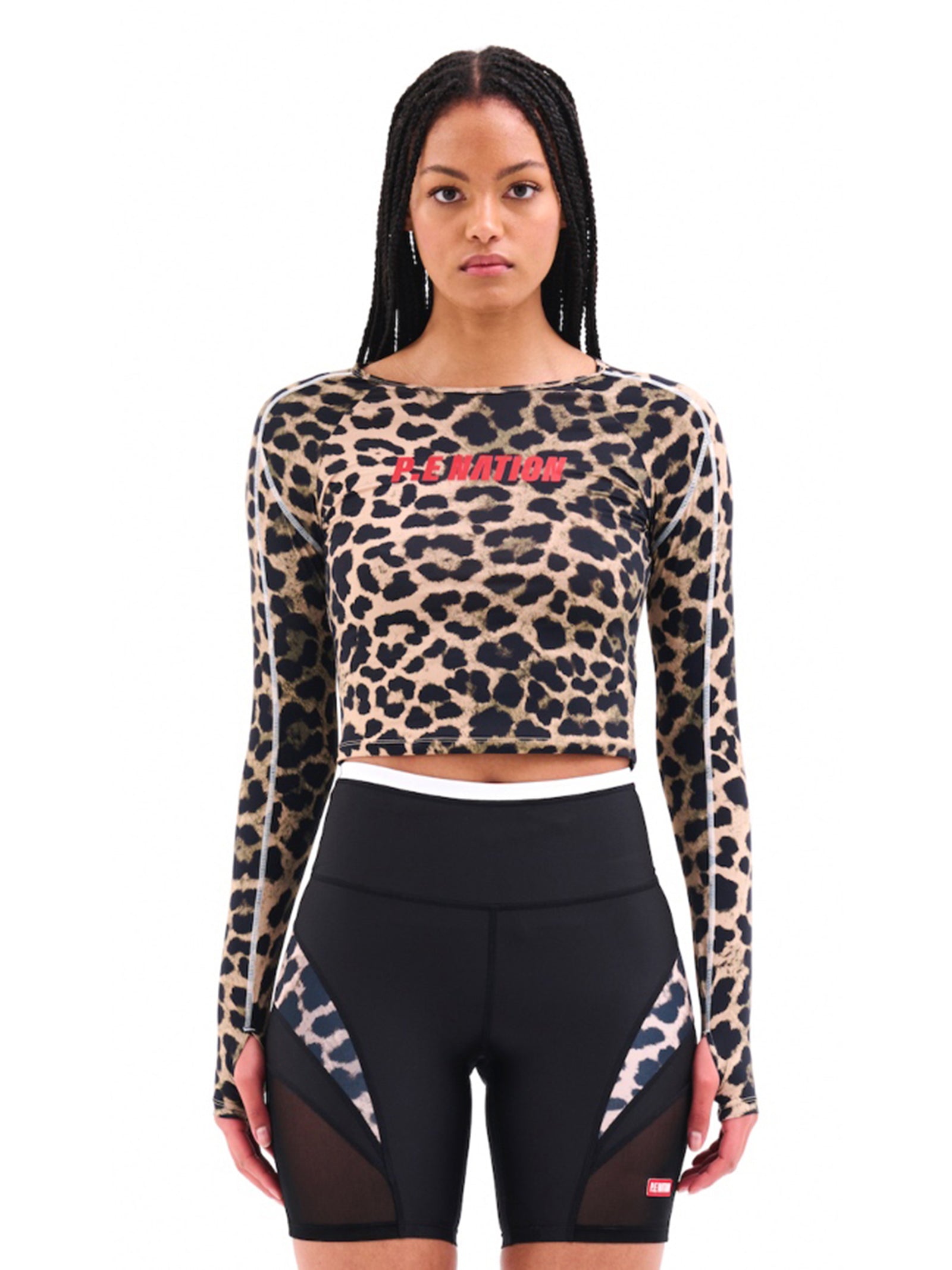 Downforce Long Sleeve Active Top in Animal Print