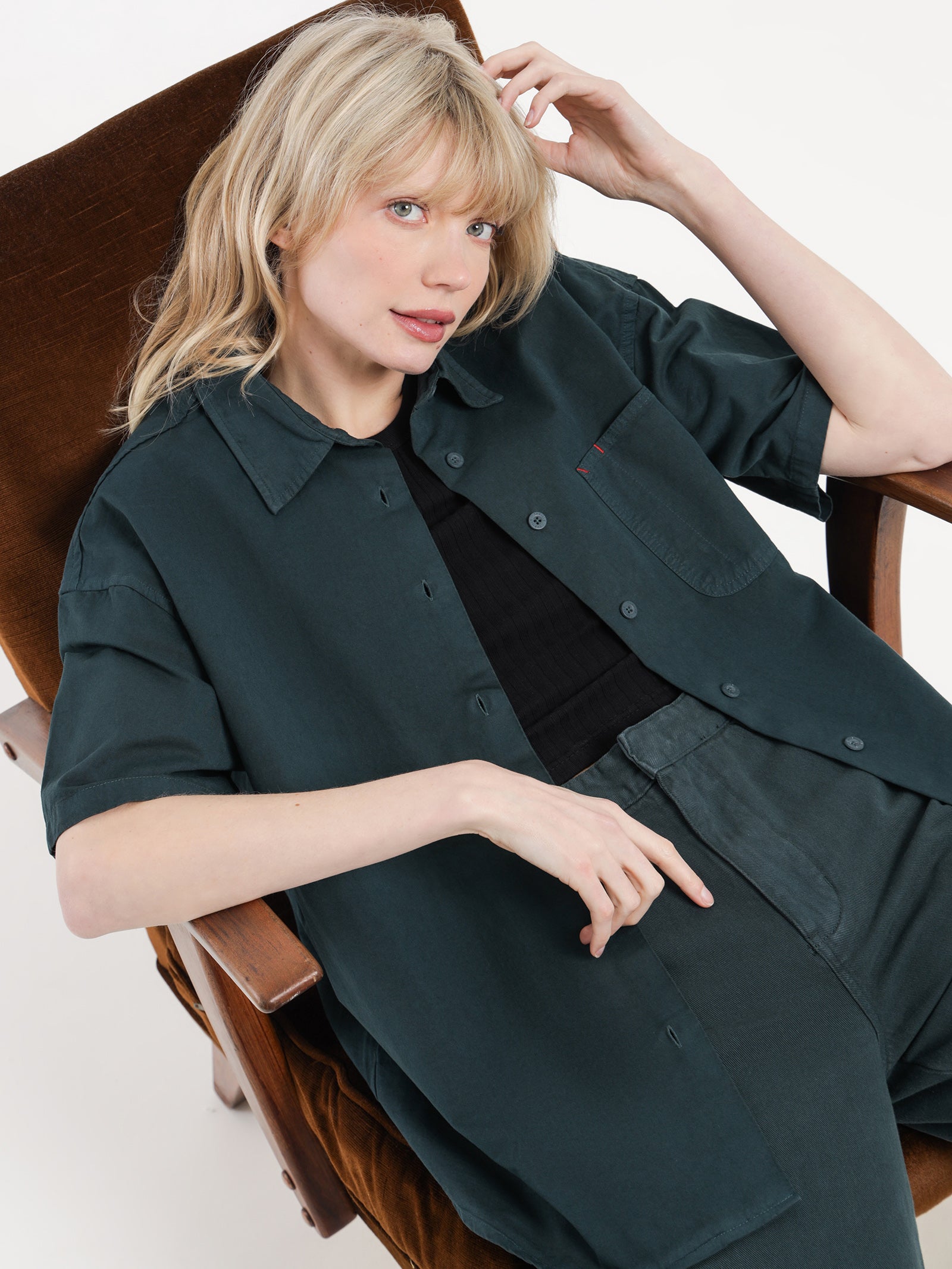 Hard Yakka Short Sleeve Work Shirt in Yakka Green