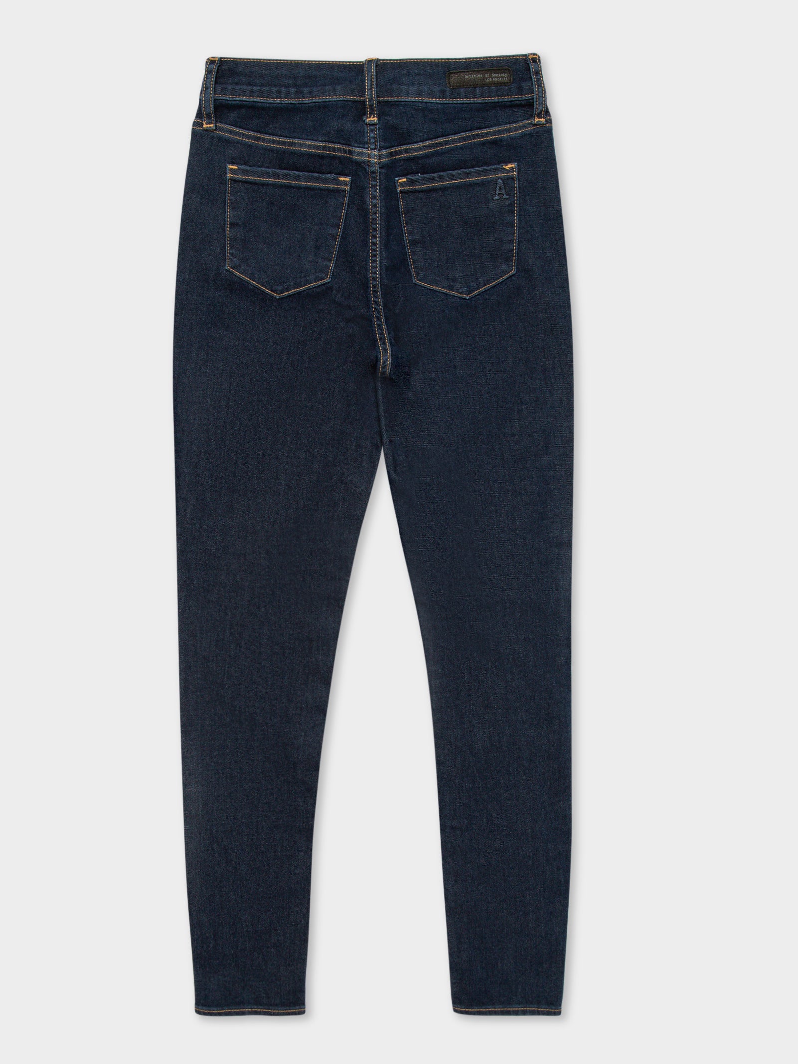 High Lisa Skinny Ankle Jeans in Dark Mid Wash Denim