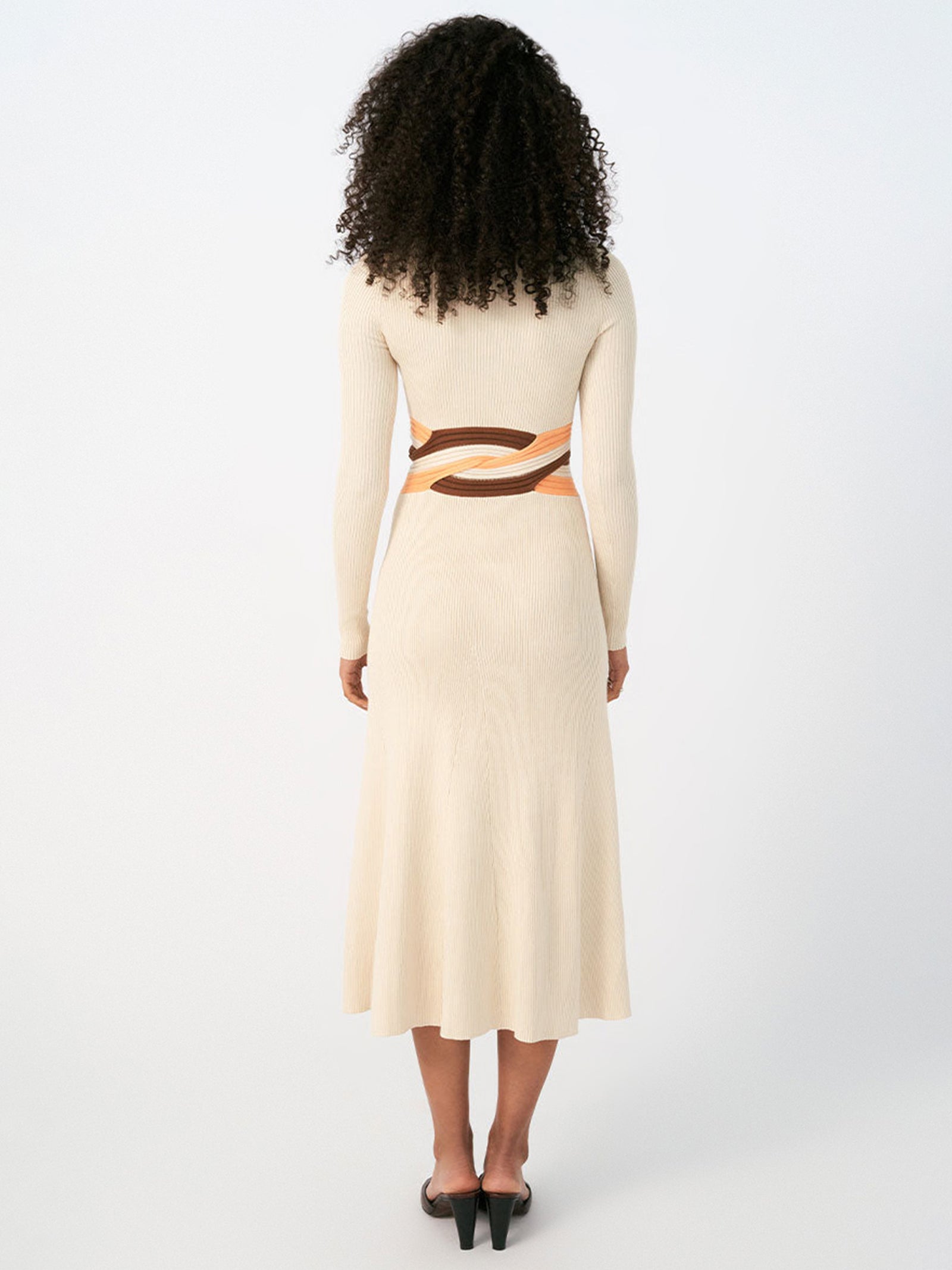 Inertia Knit Midi Dress in Natural