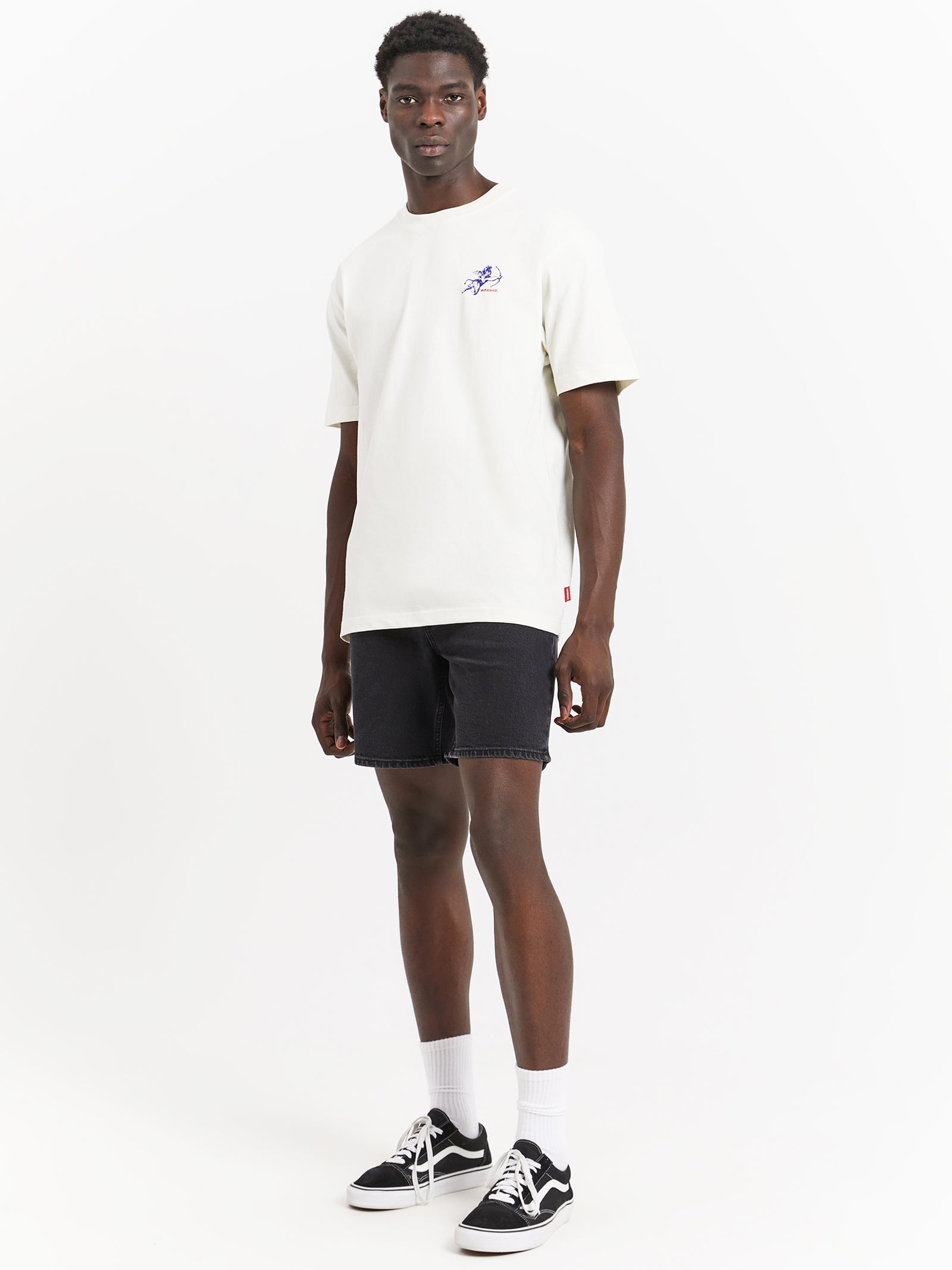 Cherub Regular Fit T-Shirt in Bone White