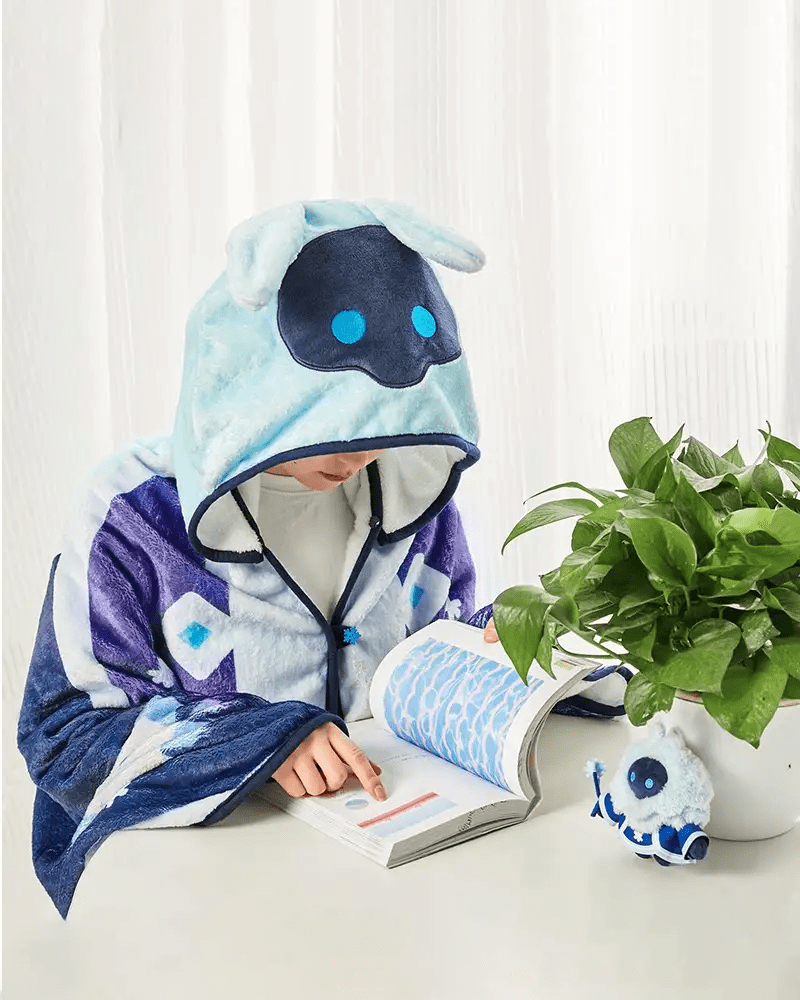 Genshin Impact Cryo Abyss Mage Hooded Blanket