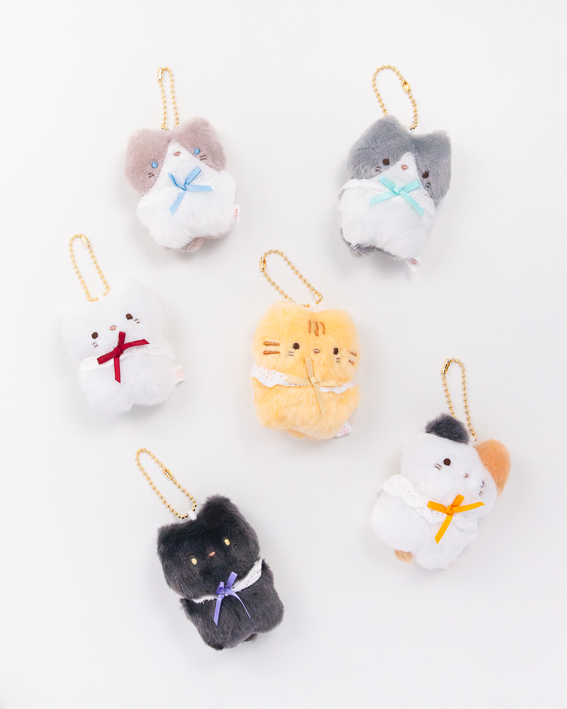 Tokotoko Cat Plush Doll Keychain