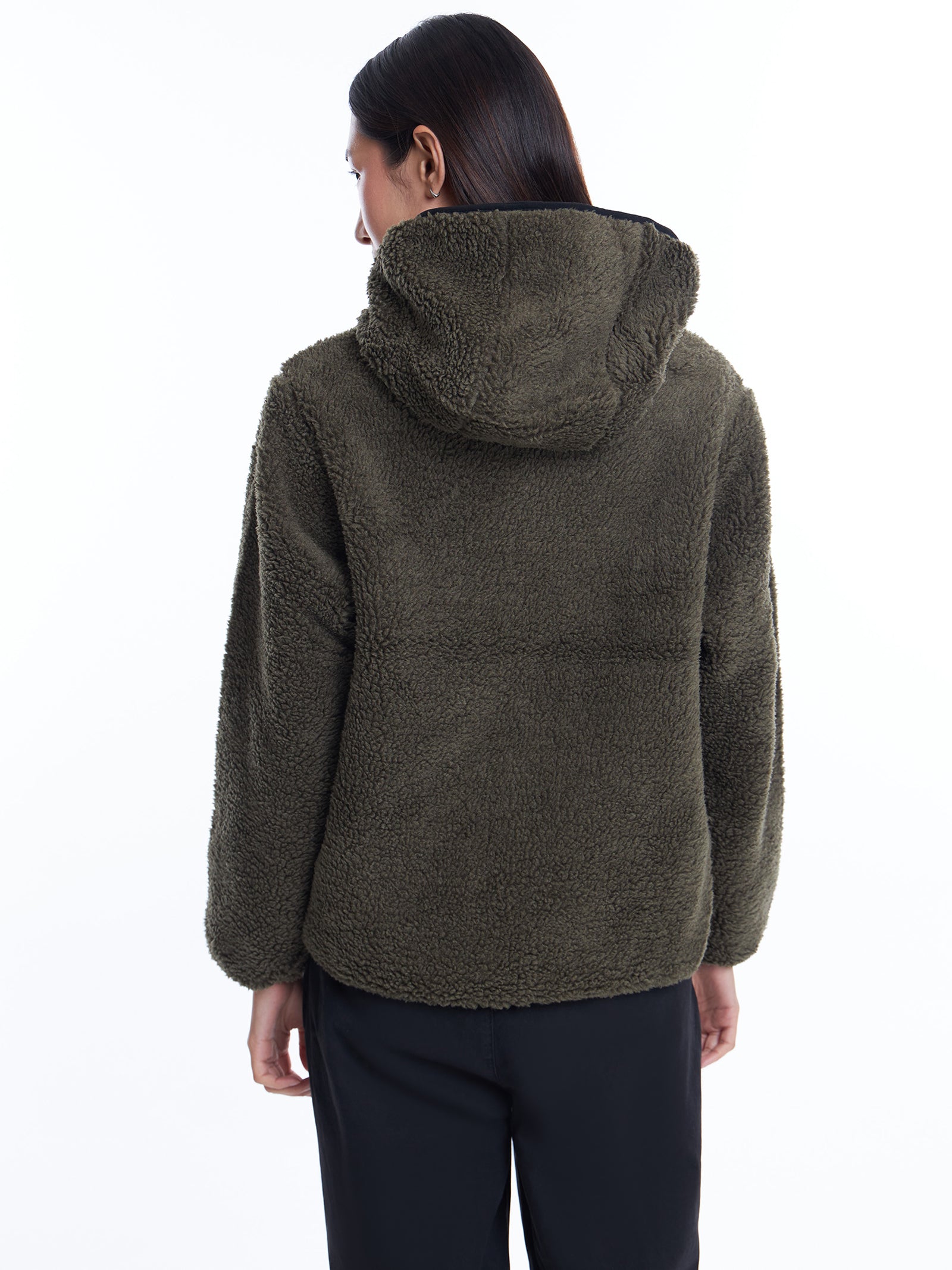 Stock Hooded Sherpa Jacket