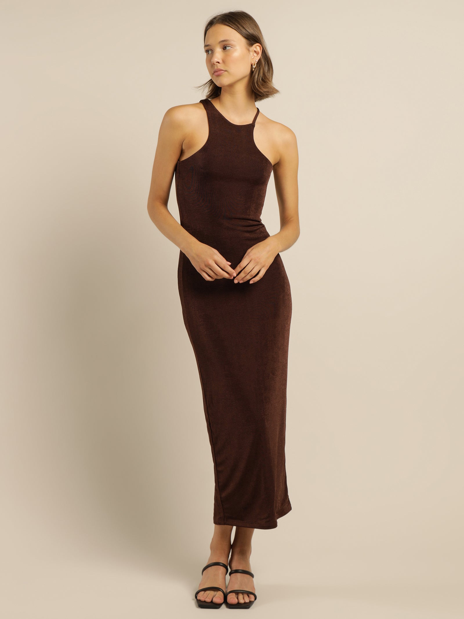 Amal Maxi Dress in Carob