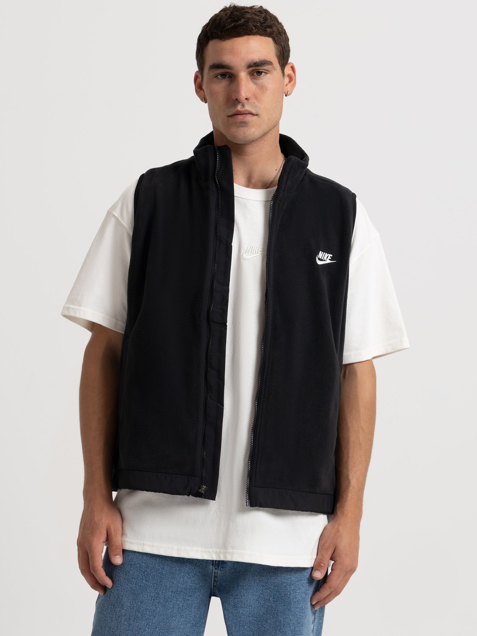 Fleece Winter Vest CZWN in Black & Sail