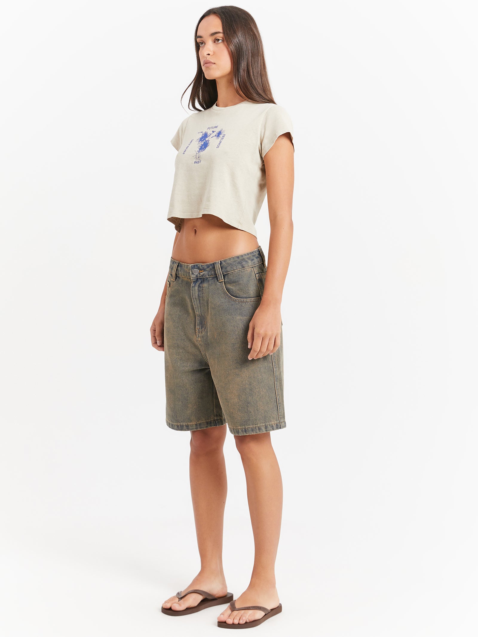 Future Problems Hemp Mini T-Shirt in Smokey Taupe