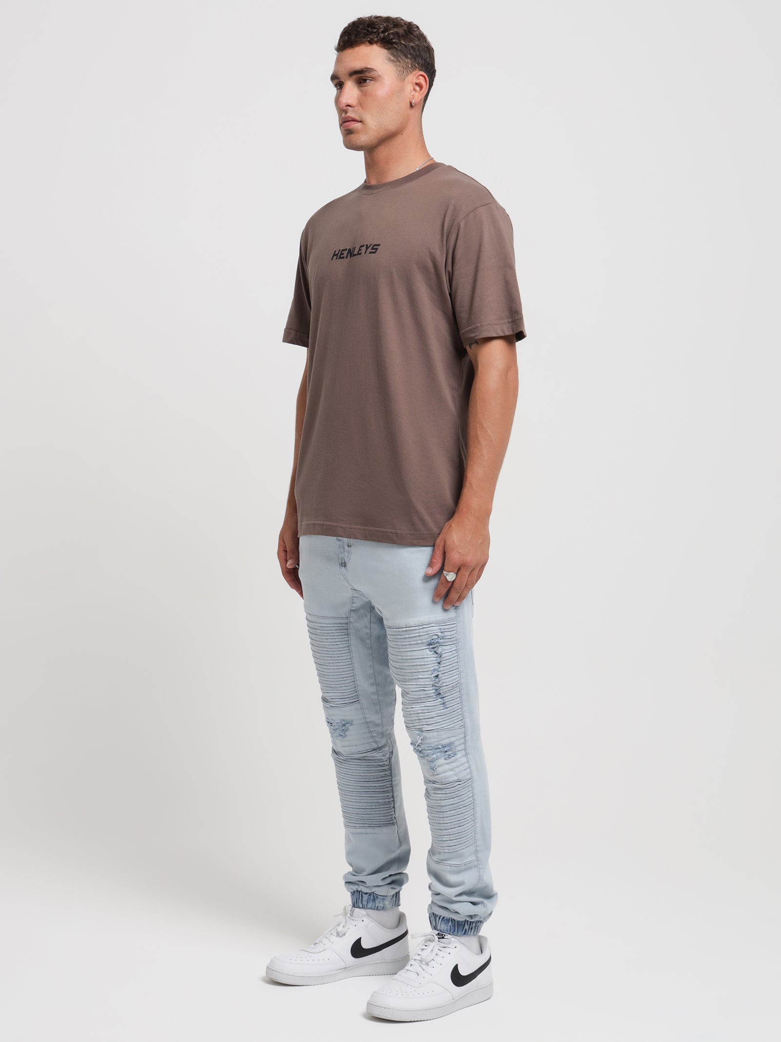 Defence T-Shirt in Toffee Brown