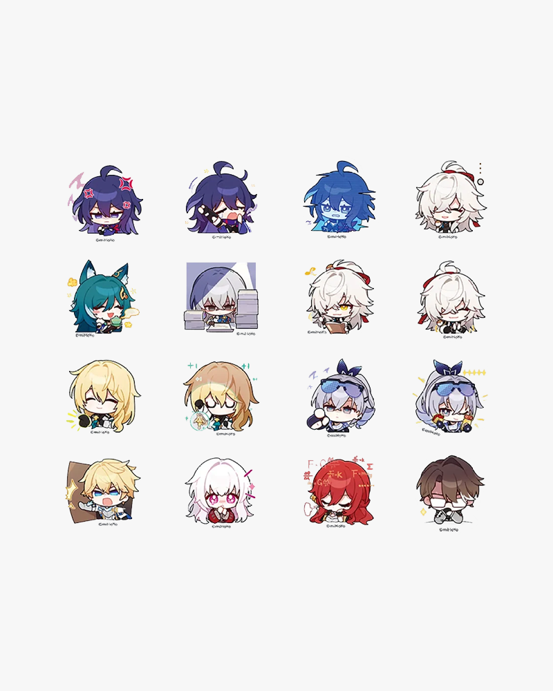 Honkai: Star Rail Pom-Pom Gallery Series Chibi Sticker Pack