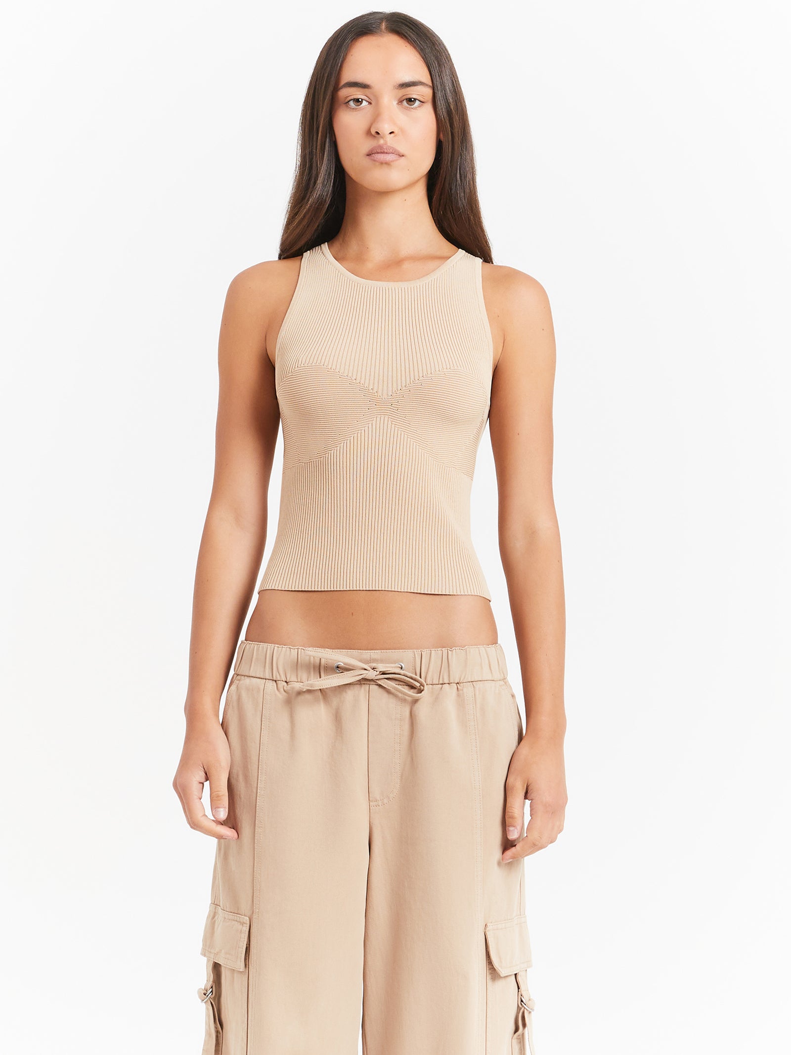 Quinn Knit Top in Light Camel