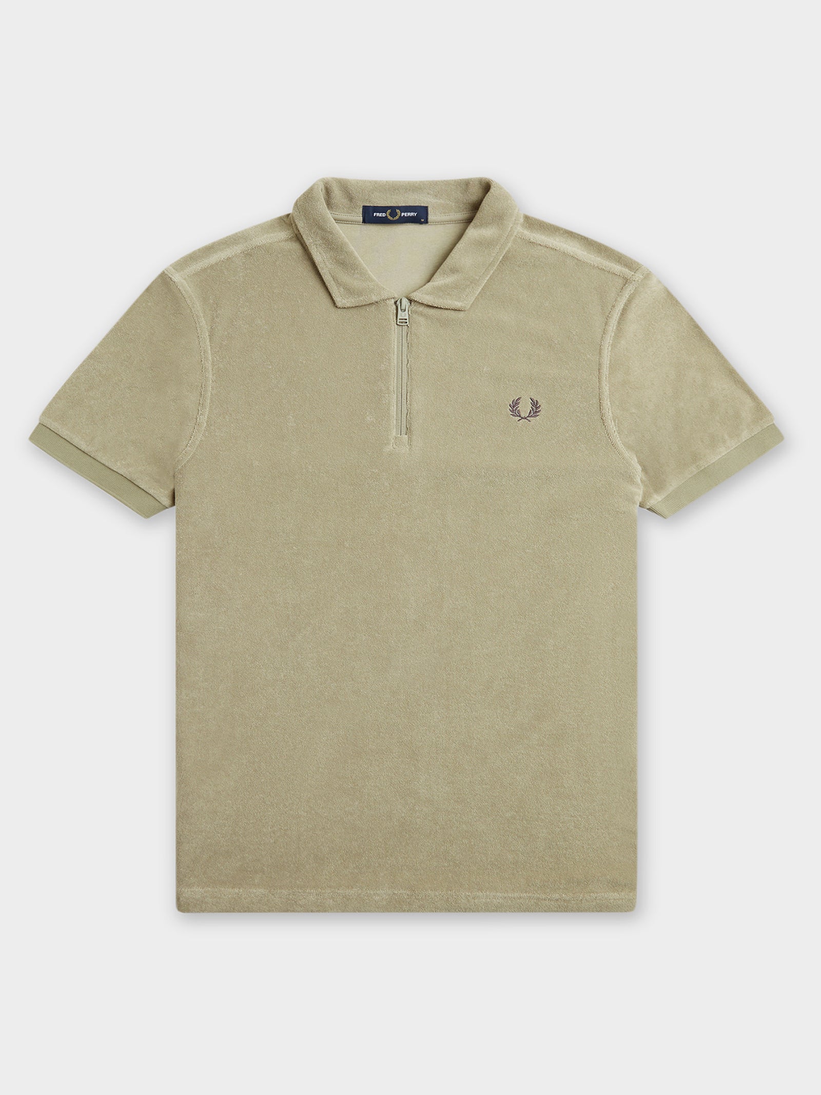 Zip Neck Toweling Polo Shirt